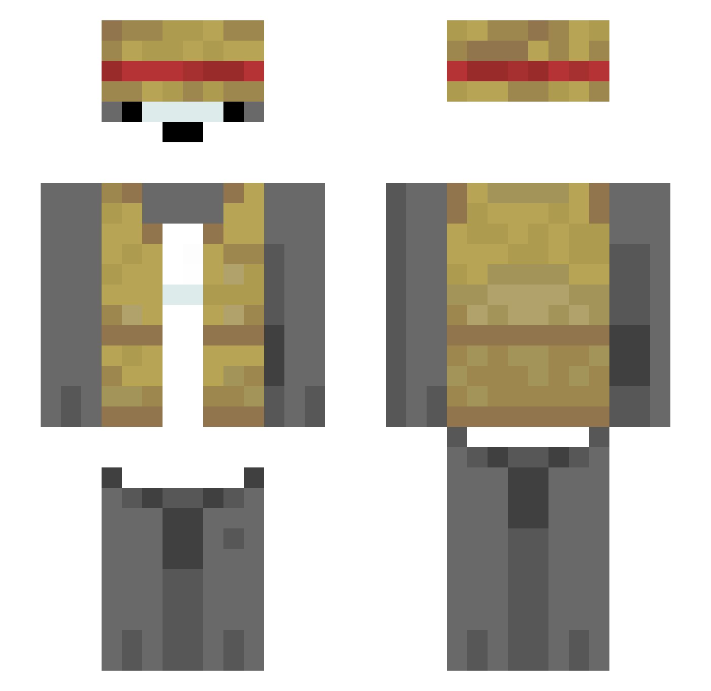 Ionut29 Minecraft skin, front and back view