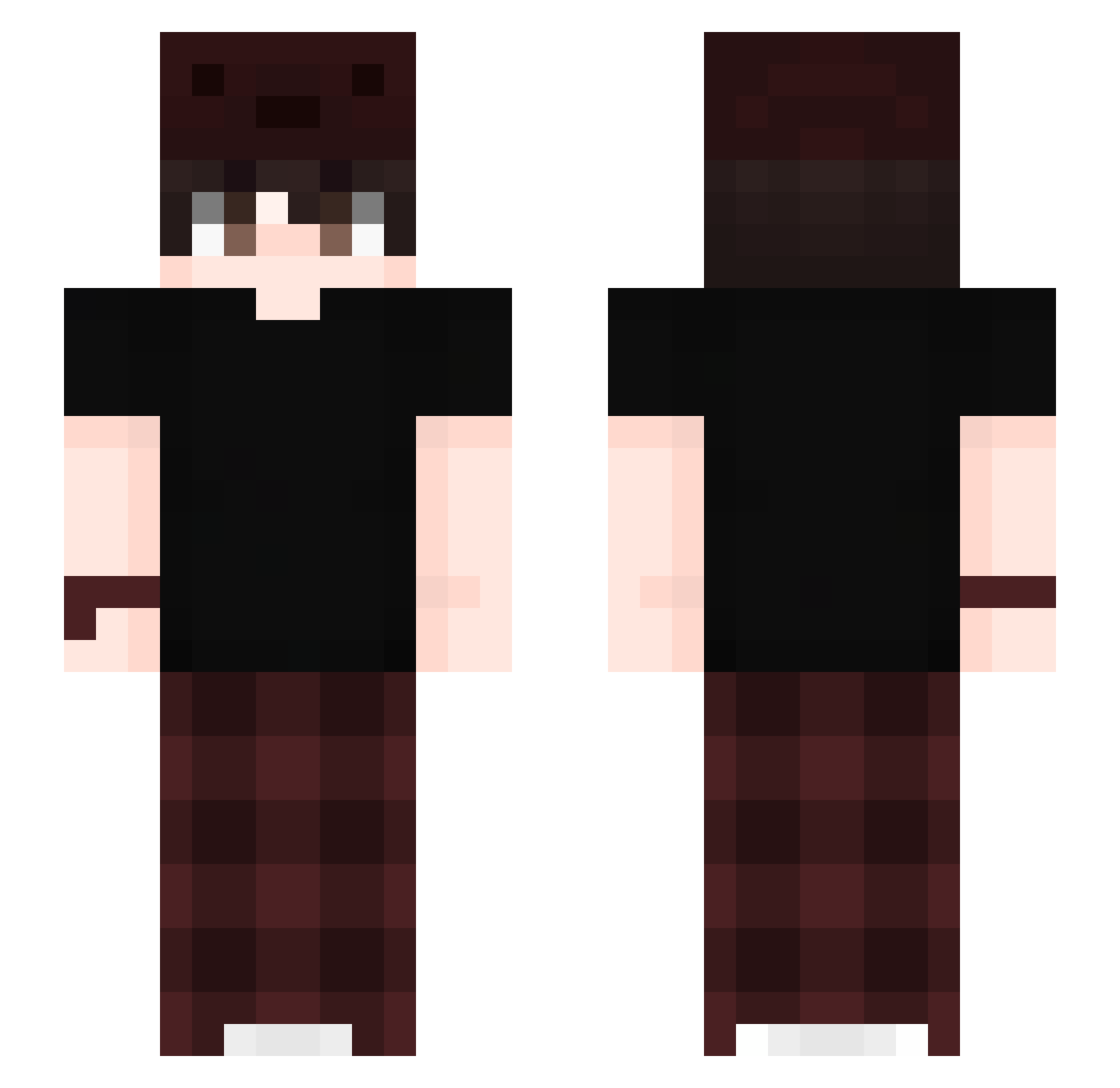 KiwiQG Minecraft skin, front and back view