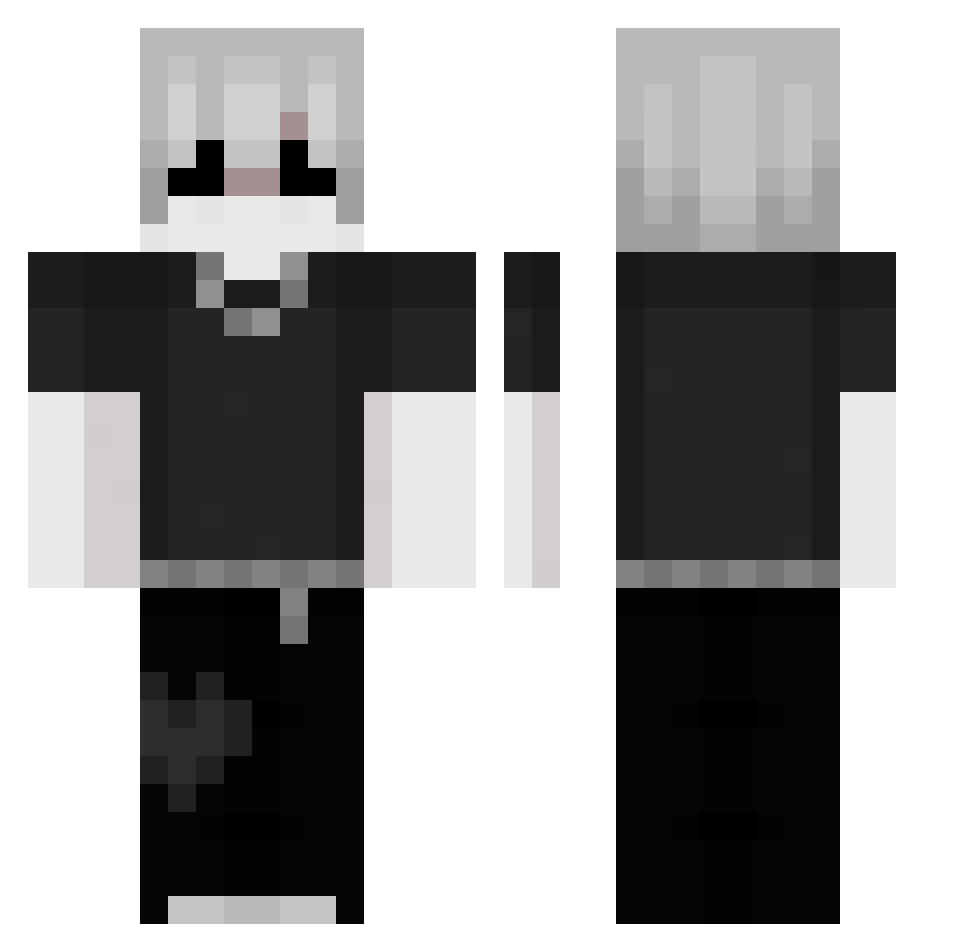 Turnip_24 Minecraft skin, front and back view