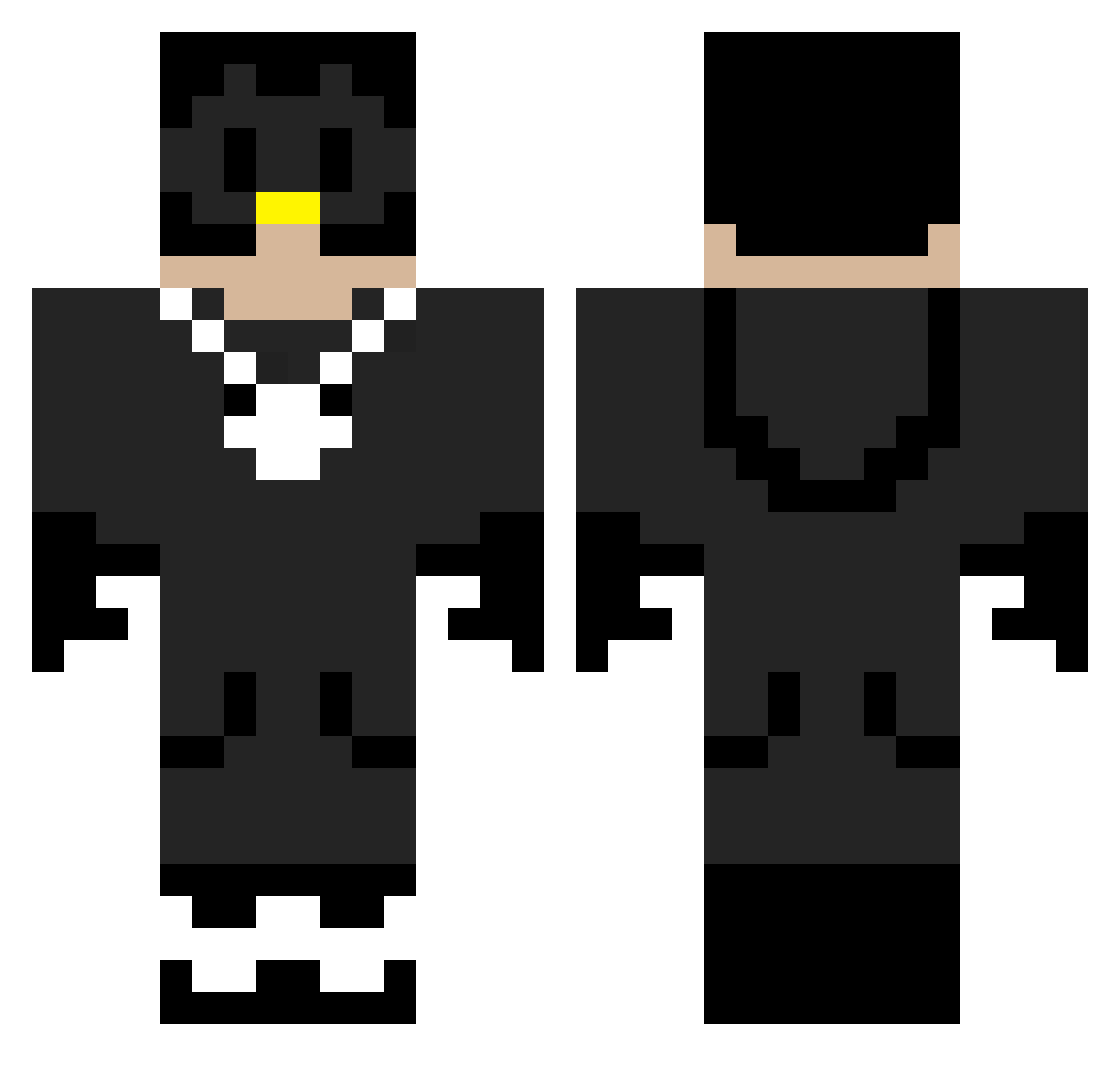 Monkeboiz Minecraft skin, front and back view