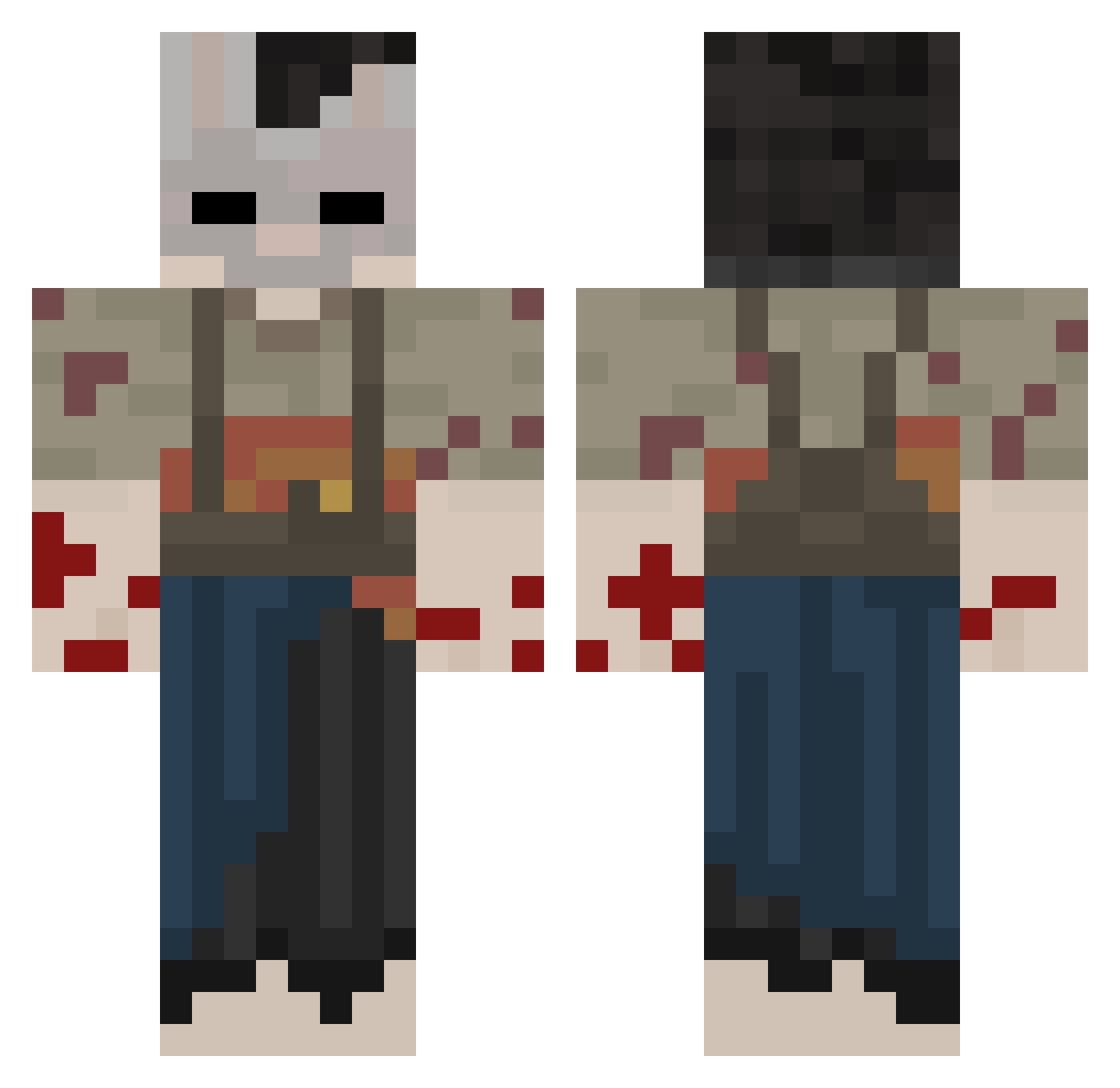 uusp49 Minecraft skin, front and back view