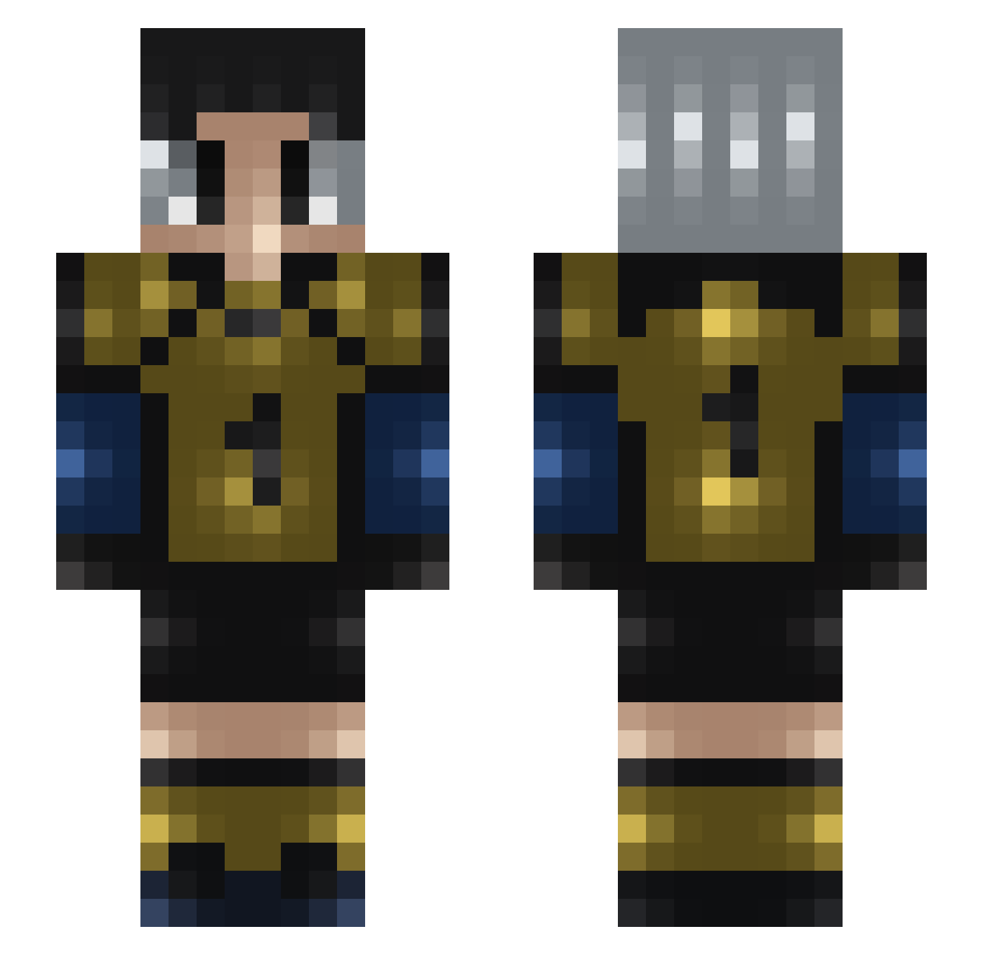 not4igger Minecraft skin, front and back view