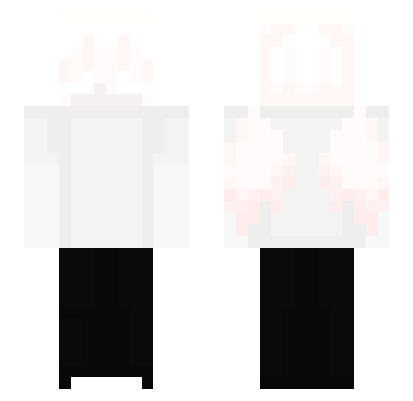X_REALLY Minecraft skin, front and back view