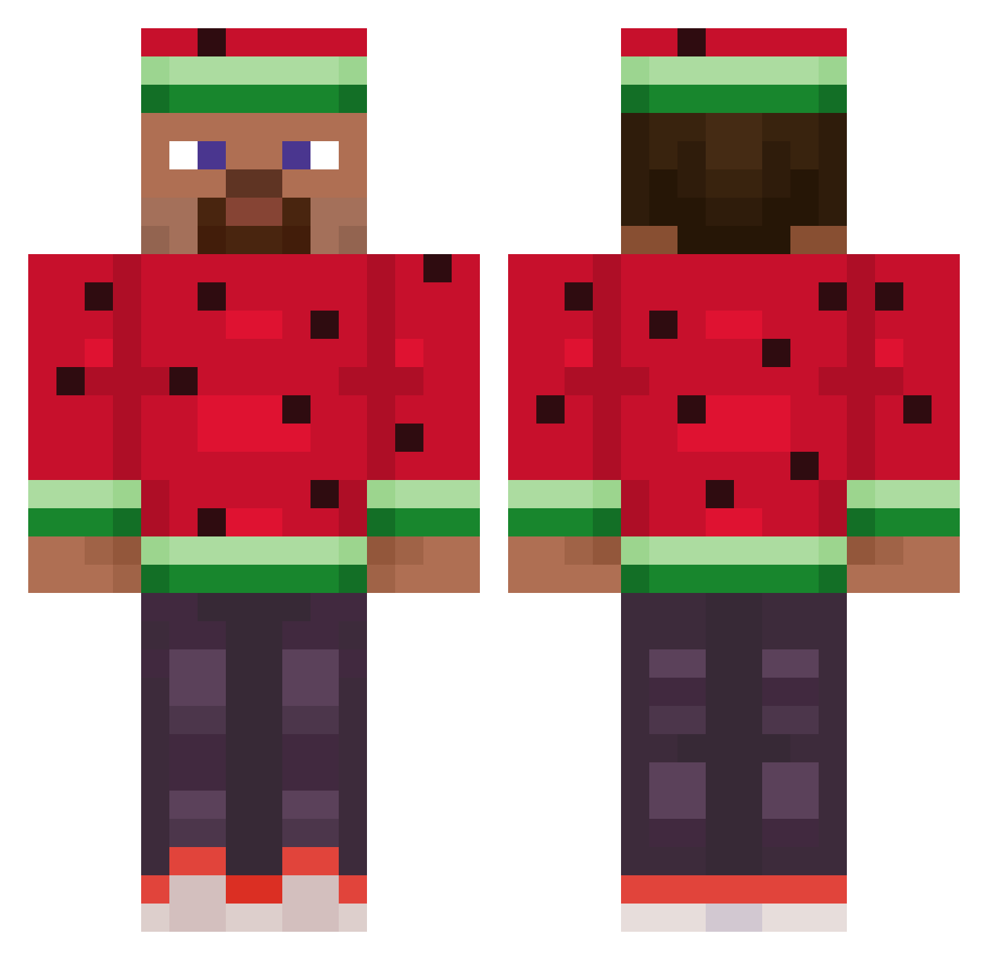 cream237 Minecraft skin, front and back view
