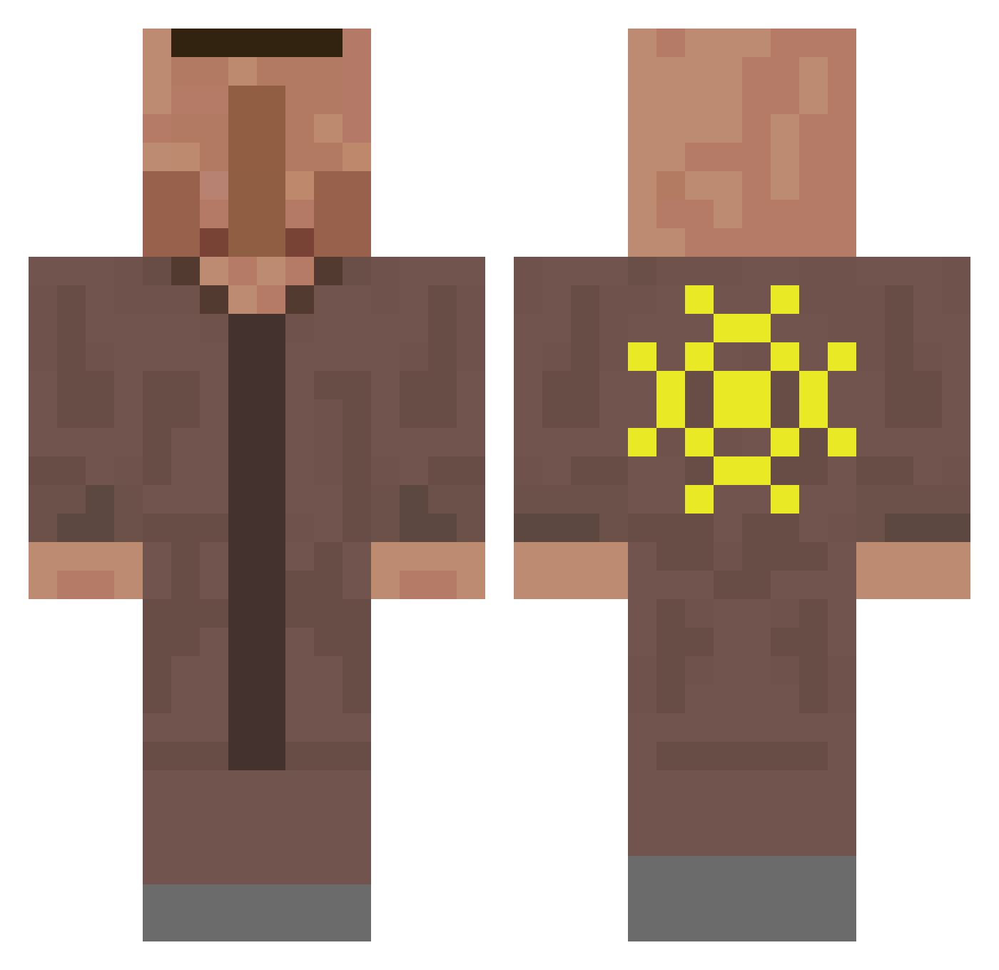 Snowman_09 Minecraft skin, front and back view