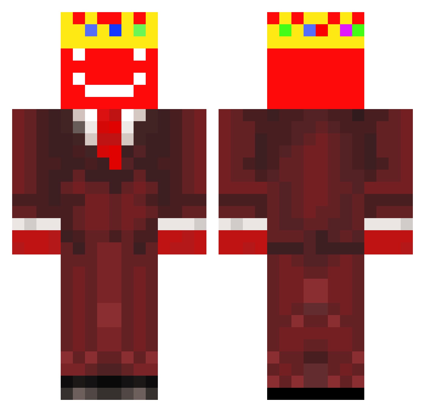 Ssmileyyoadd Minecraft skin, front and back view