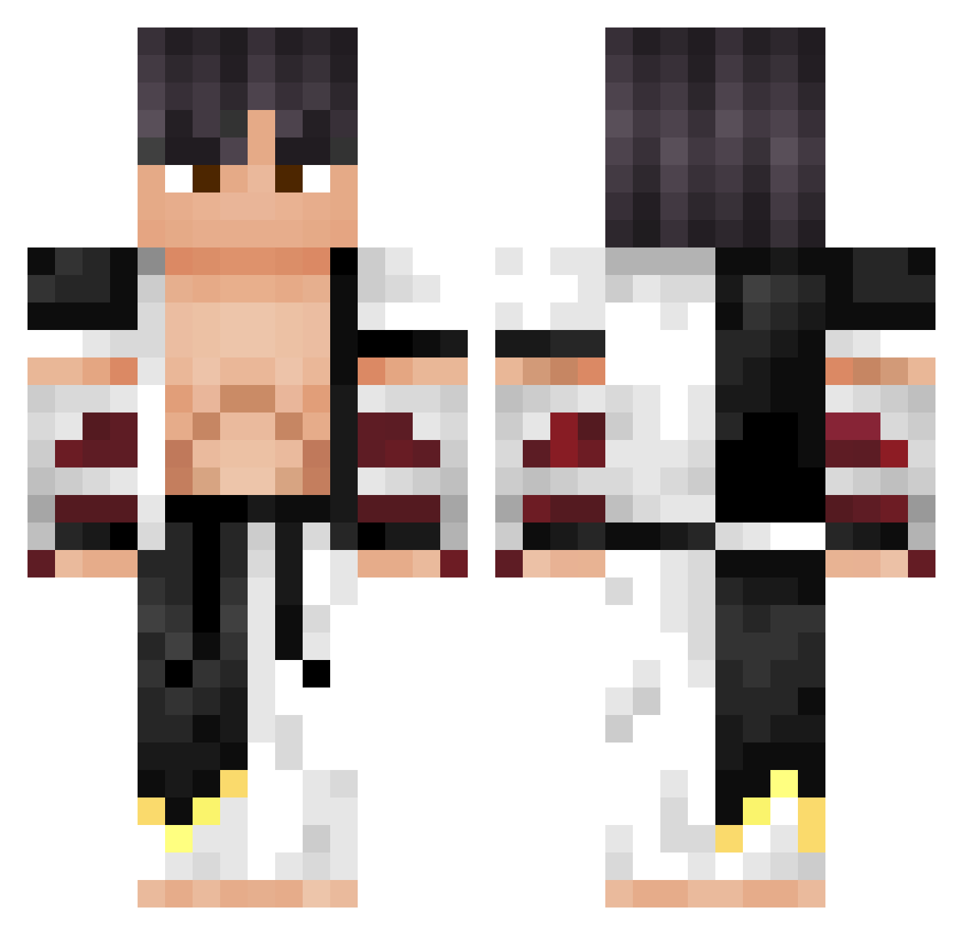 Roger928 Minecraft skin, front and back view