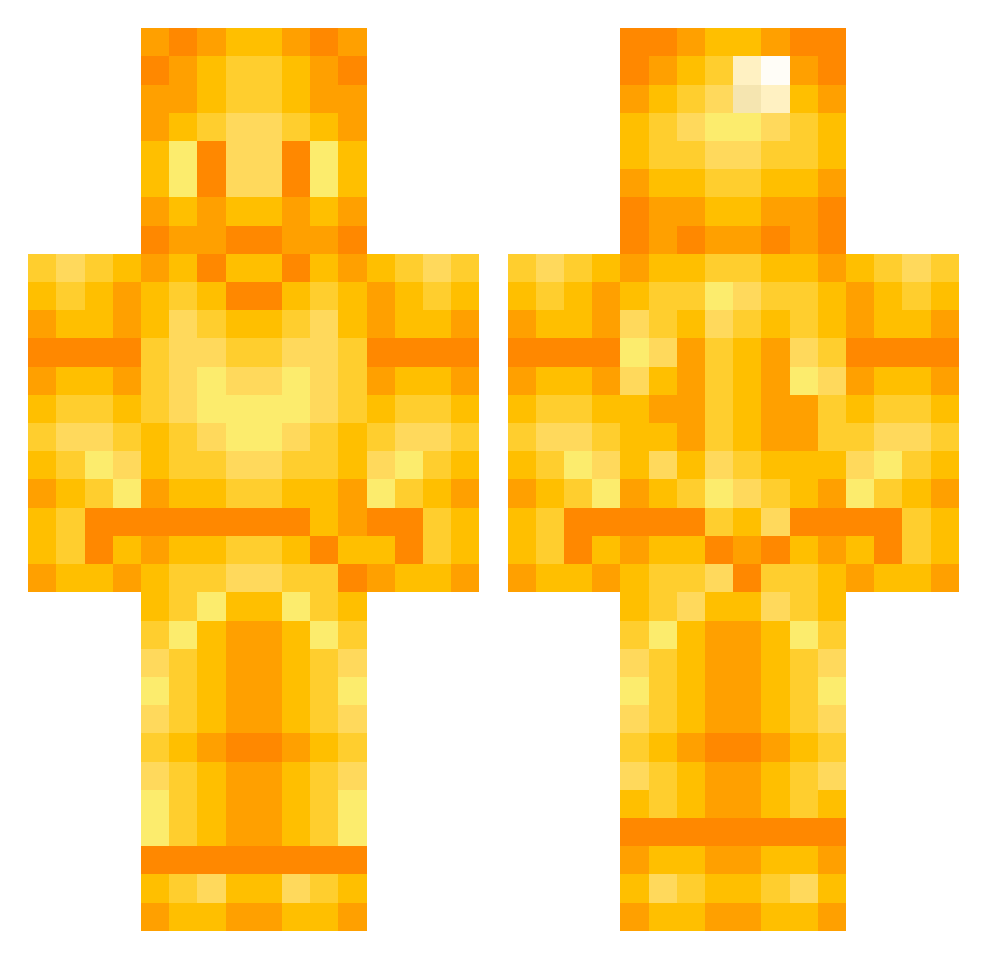 Sauf Minecraft skin, front and back view