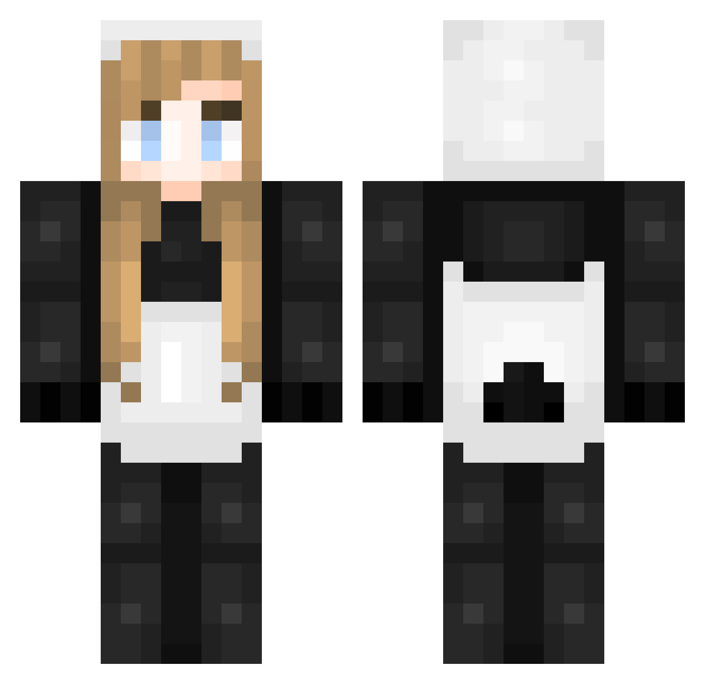 Nola Minecraft skin, front and back view