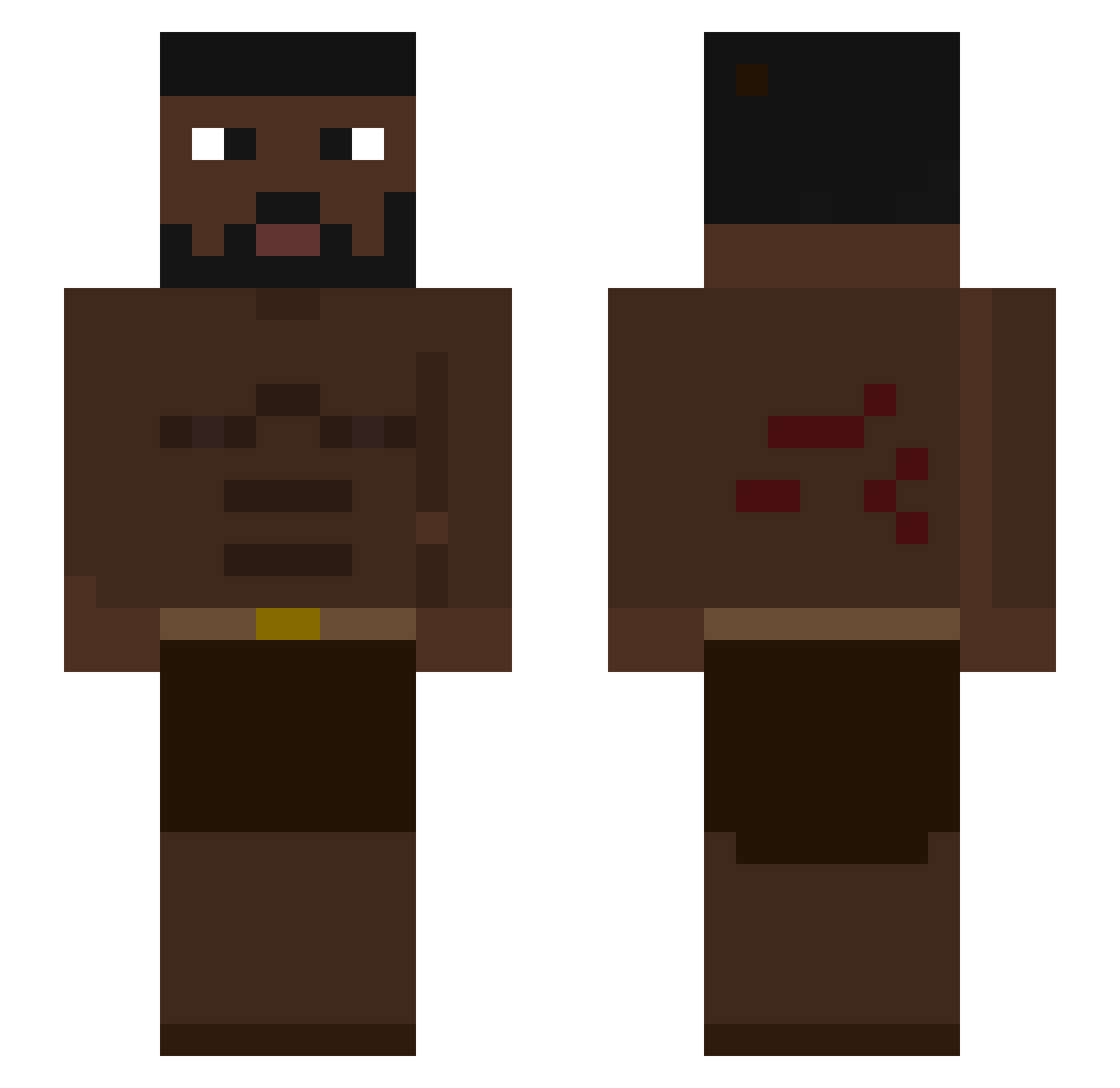 Obamination Minecraft skin, front and back view