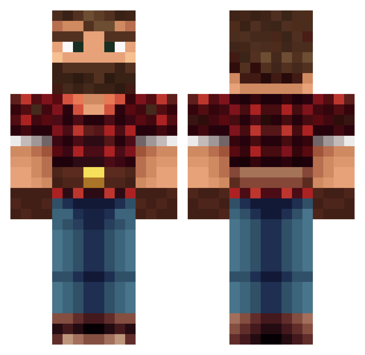 MoMo_NeV_02 Minecraft skin, front and back view