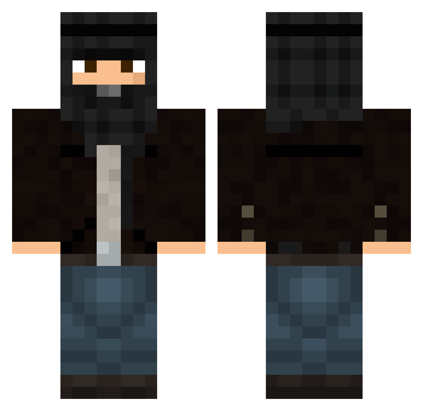 AbdoulAzizLaFole Minecraft skin, front and back view