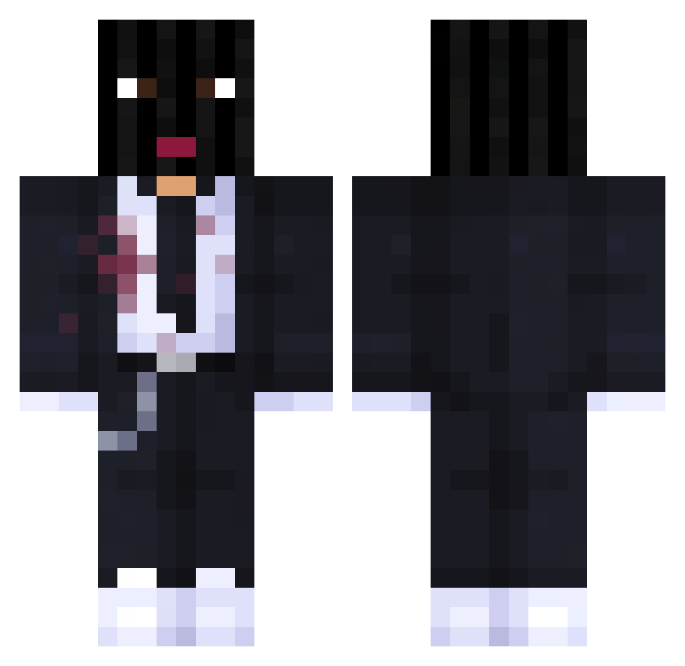 yWeeeg_ Minecraft skin, front and back view