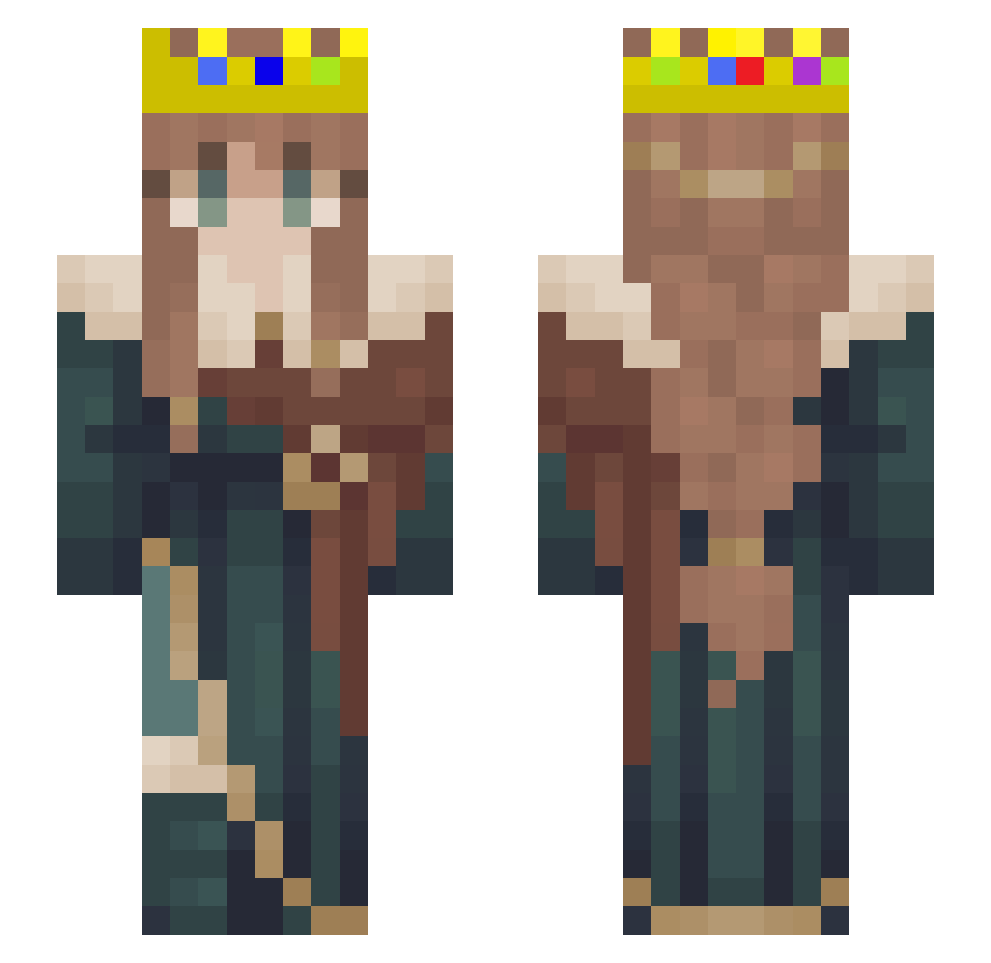 patterns_ Minecraft skin, front and back view