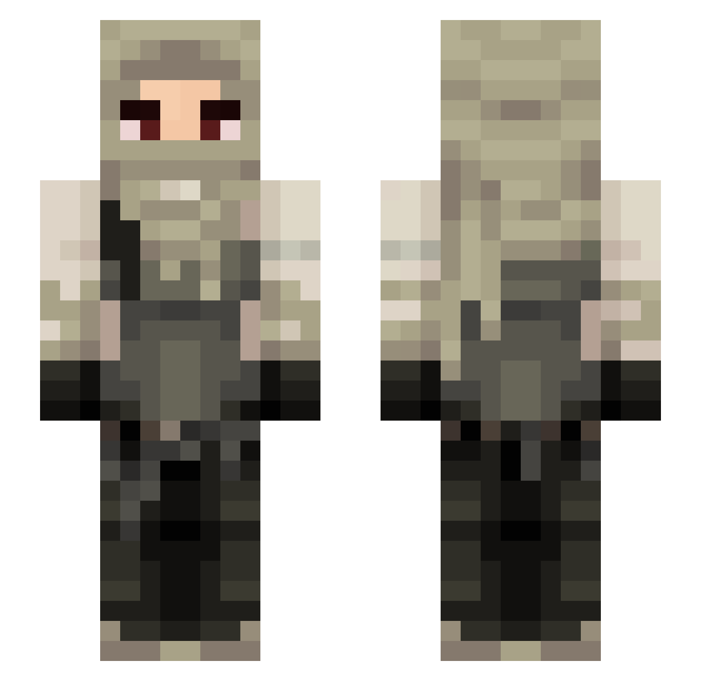 snajpgamingcz Minecraft skin, front and back view