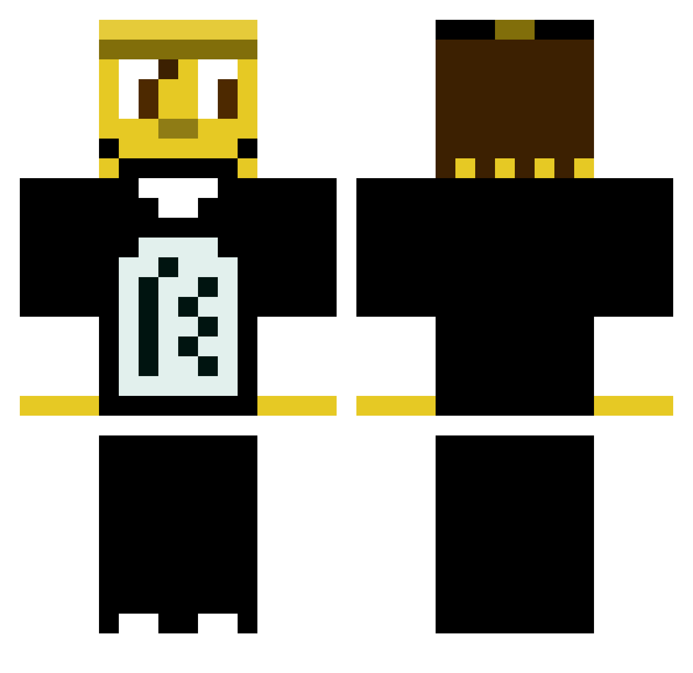 MALLYWAREZ Minecraft skin, front and back view
