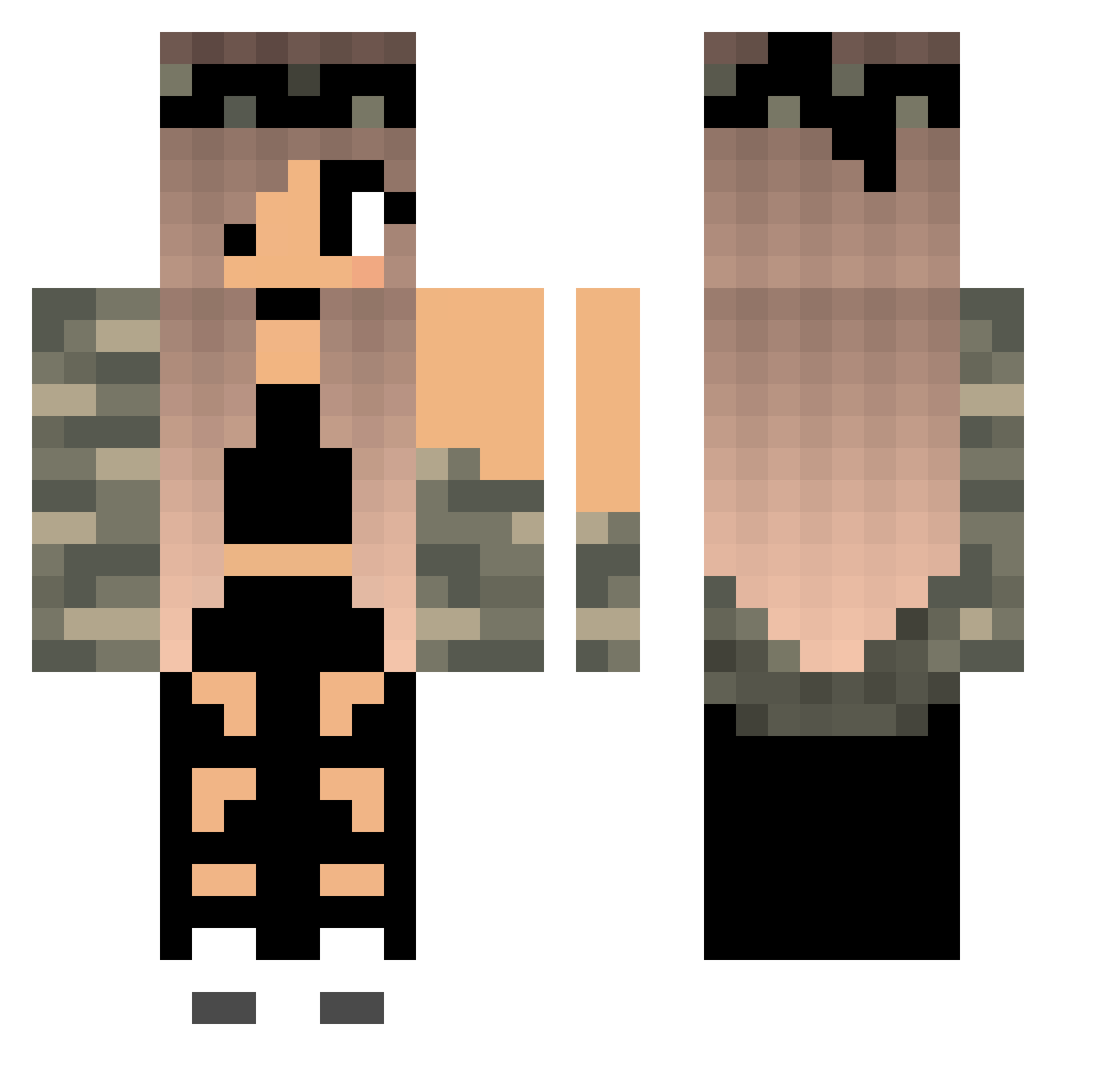WildesEinhorn Minecraft skin, front and back view