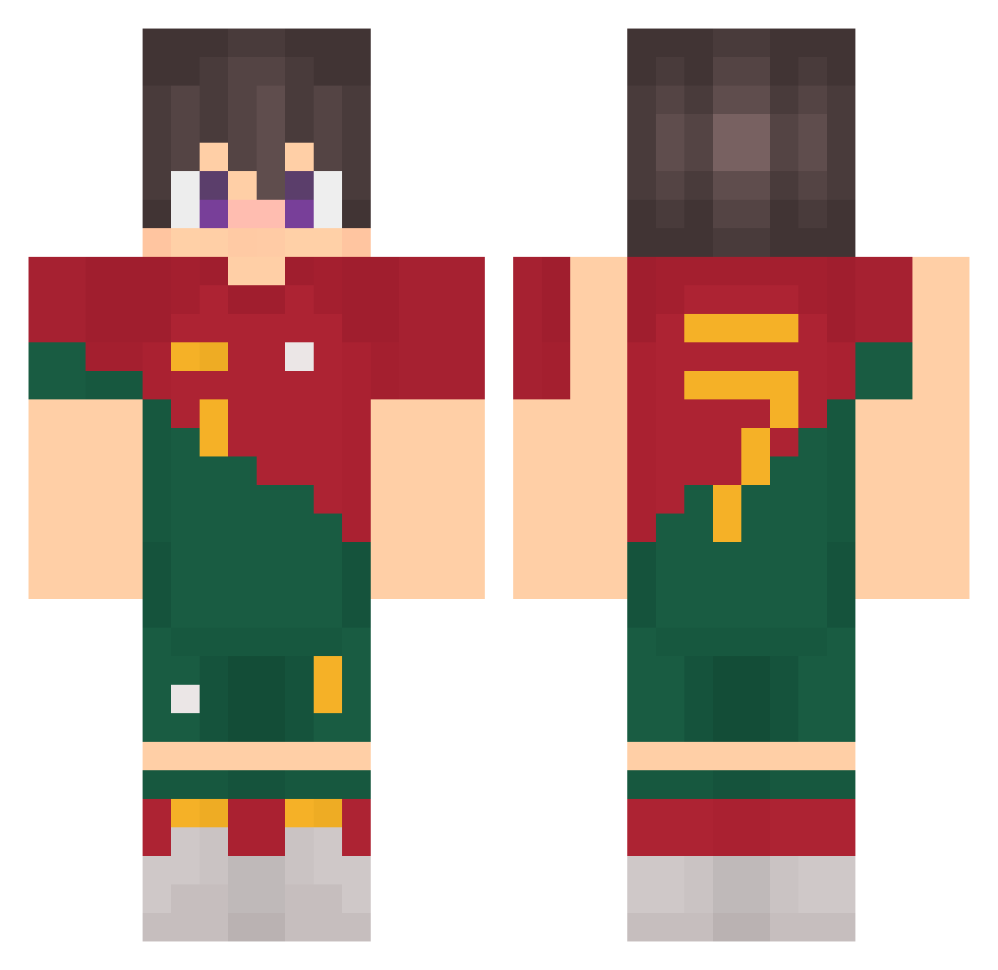 Walmaart Minecraft skin, front and back view