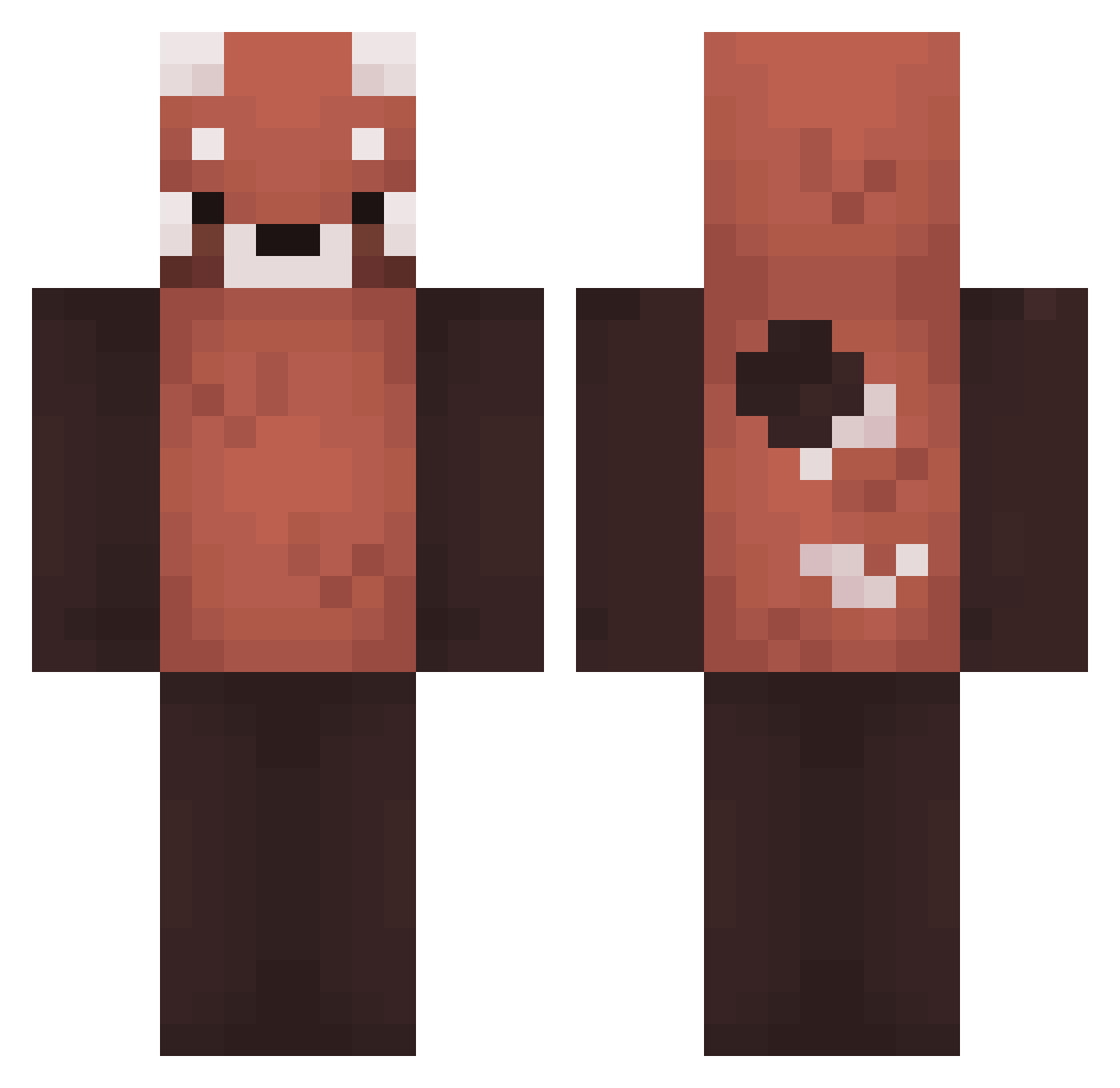 Staziuuu Minecraft skin, front and back view