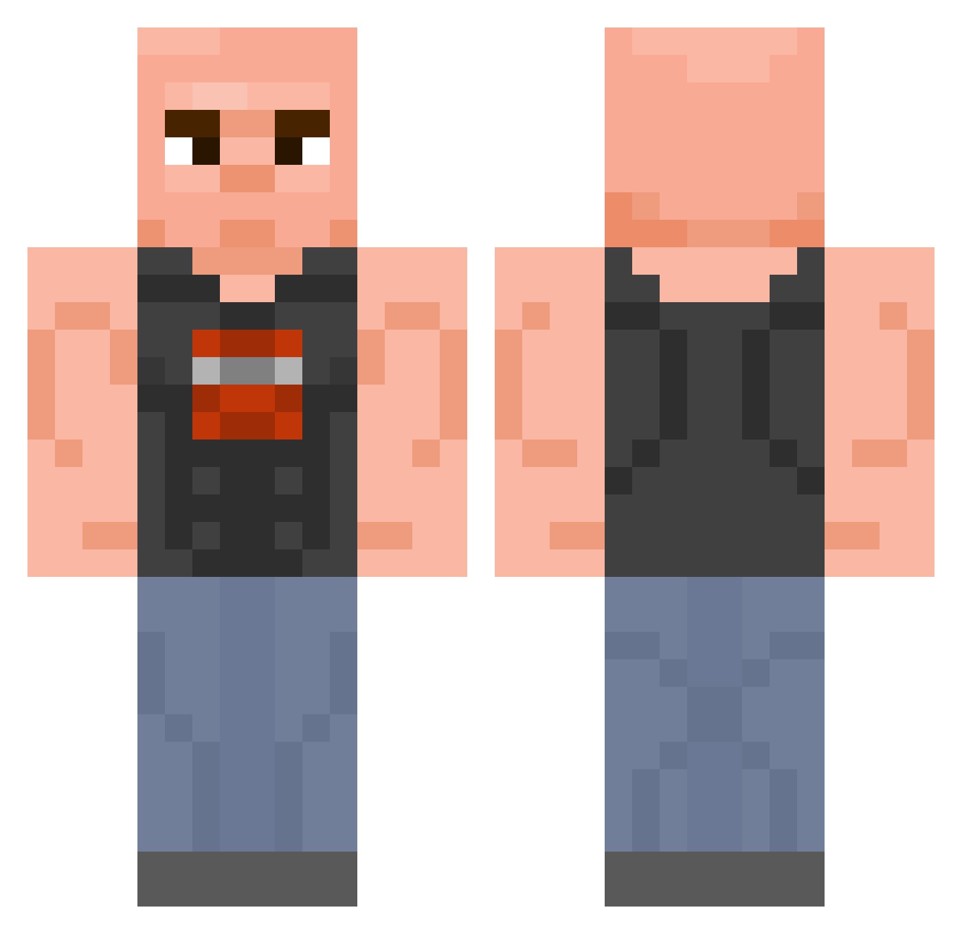 bebebrebiscool Minecraft skin, front and back view