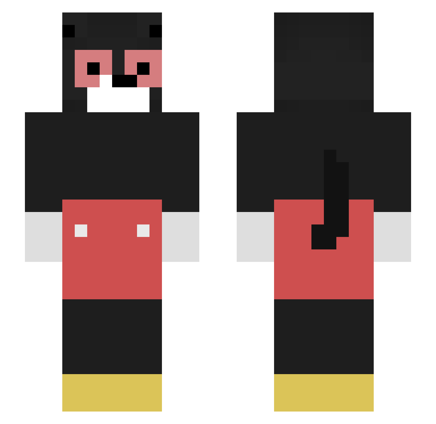 itssunaii Minecraft skin, front and back view