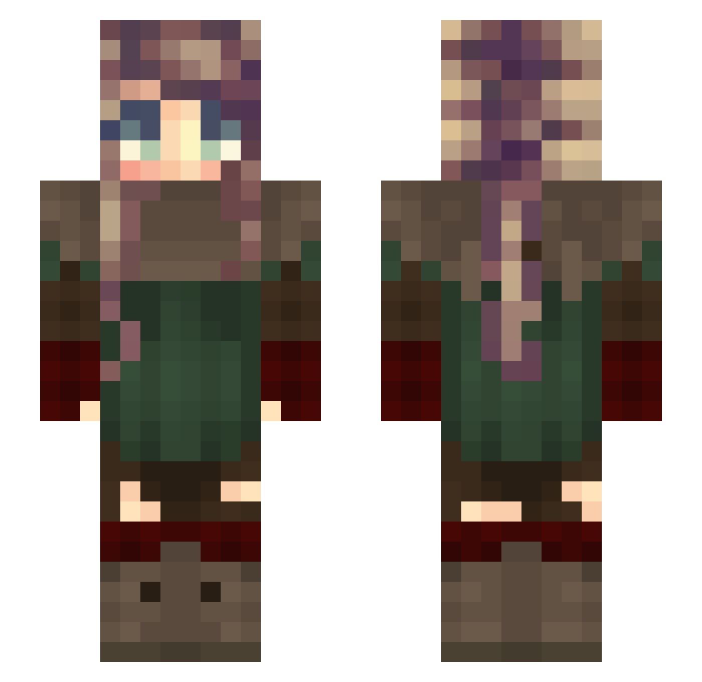 100ottani Minecraft skin, front and back view