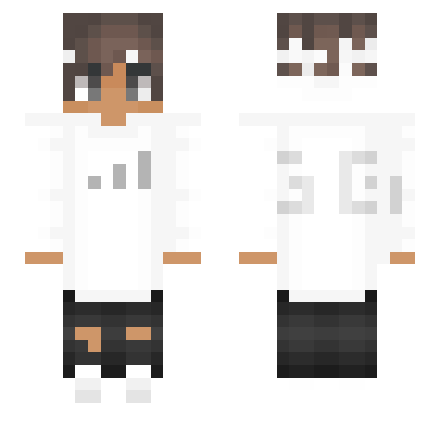 Ramed Minecraft skin, front and back view