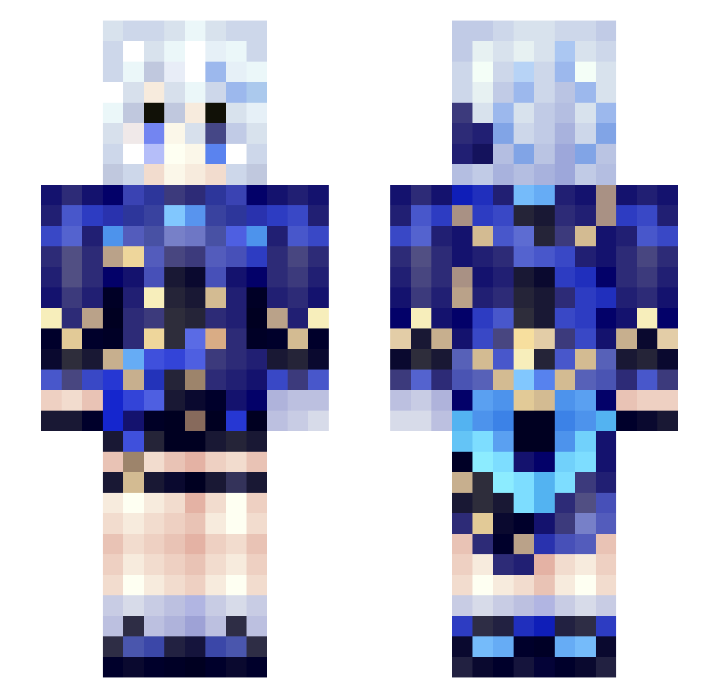 lxzfq Minecraft skin, front and back view