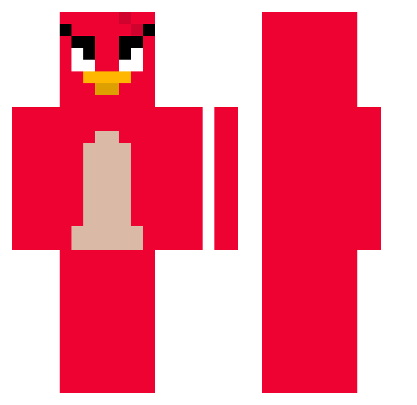 Commandership Minecraft skin, front and back view