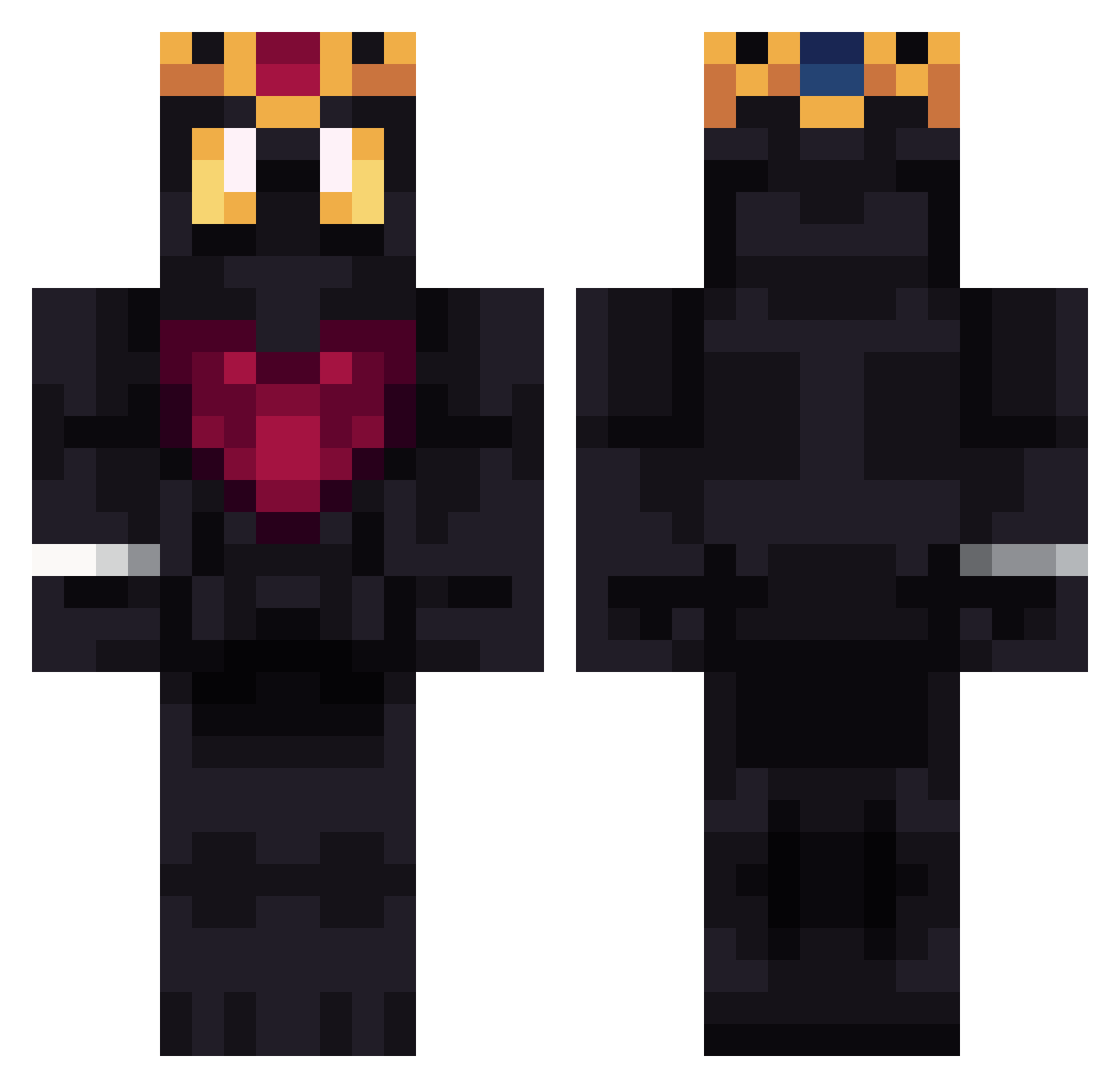 Eddie Minecraft skin, front and back view