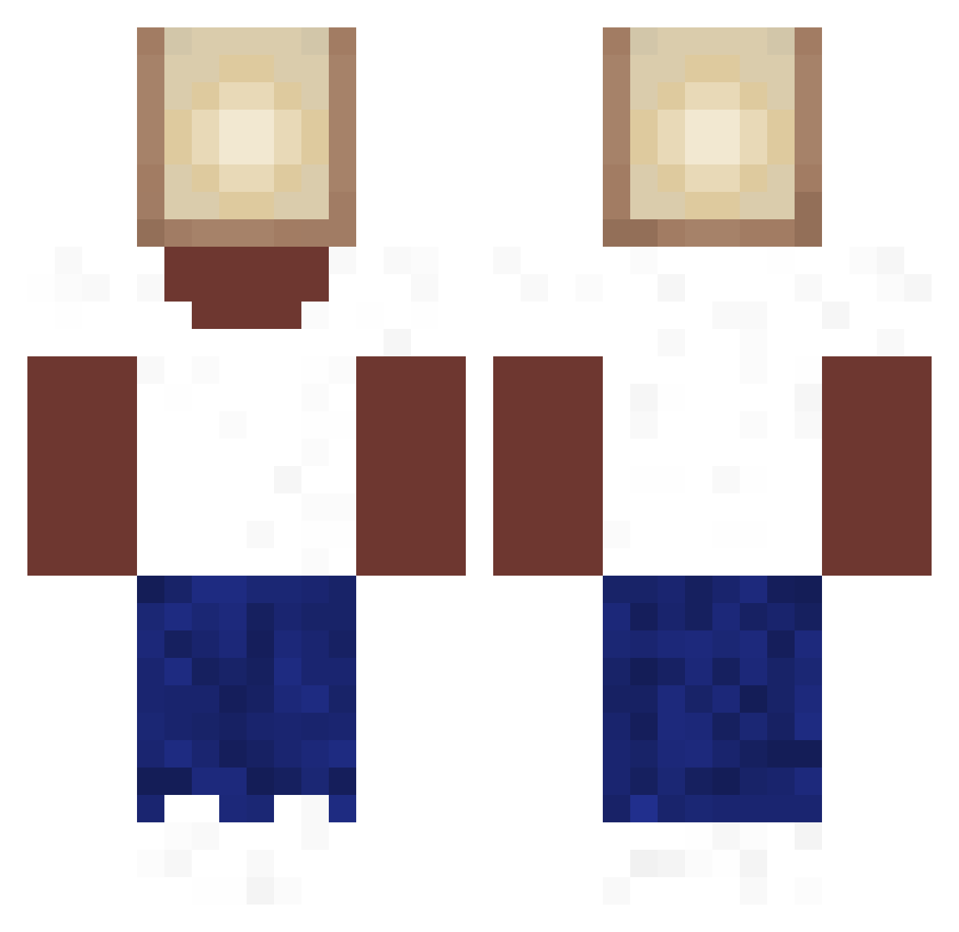 HY9X Minecraft skin, front and back view
