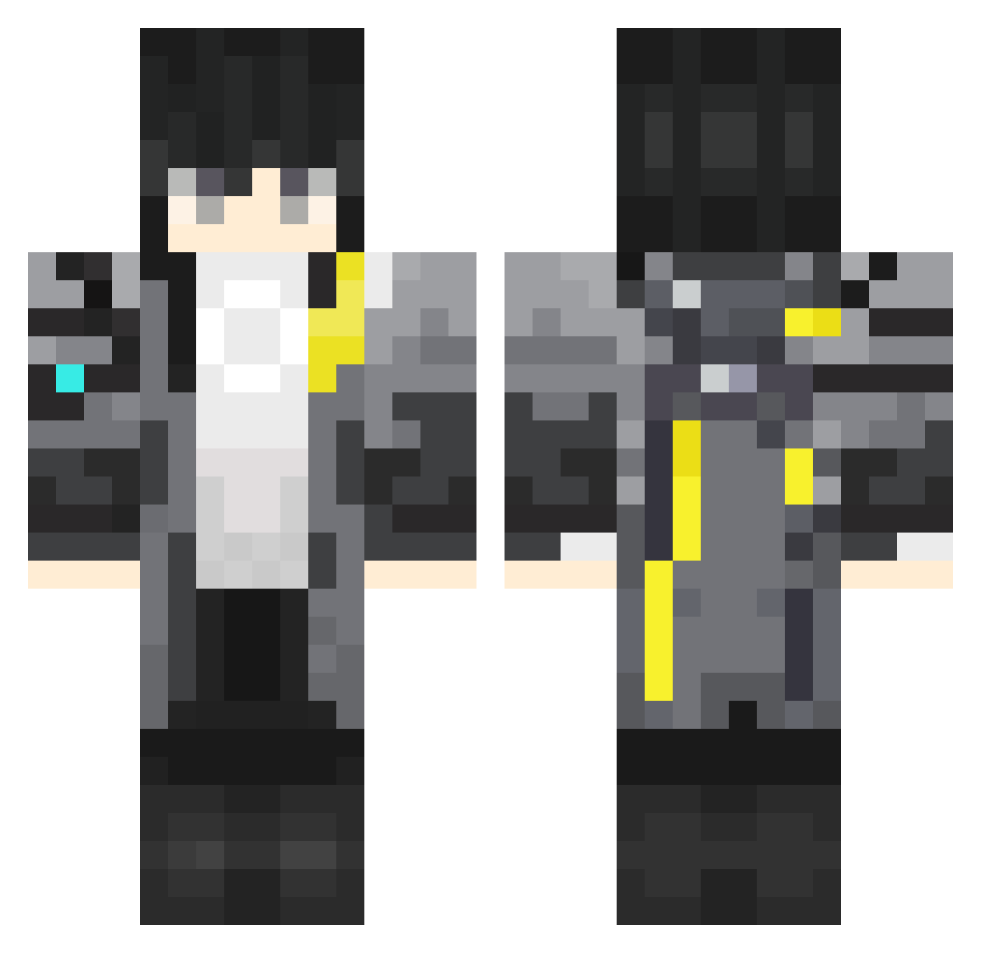 TwiliWolf6692 Minecraft skin, front and back view