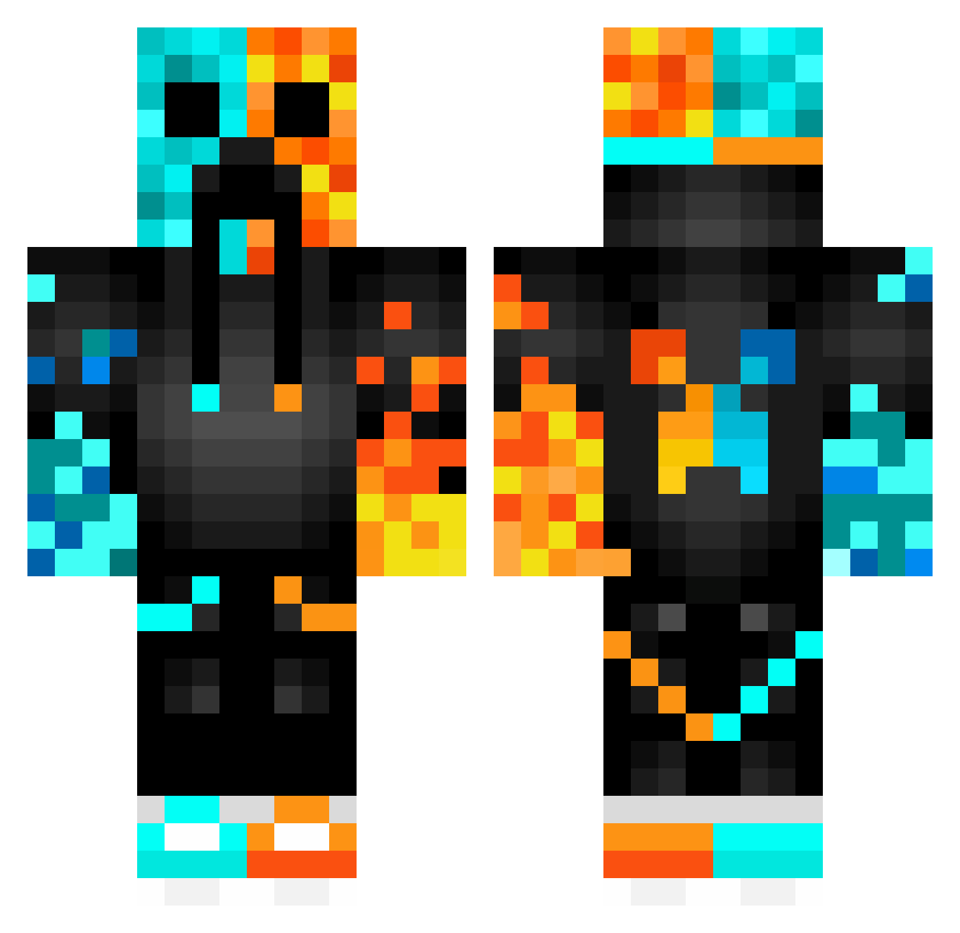 ToniiElNavajas Minecraft skin, front and back view