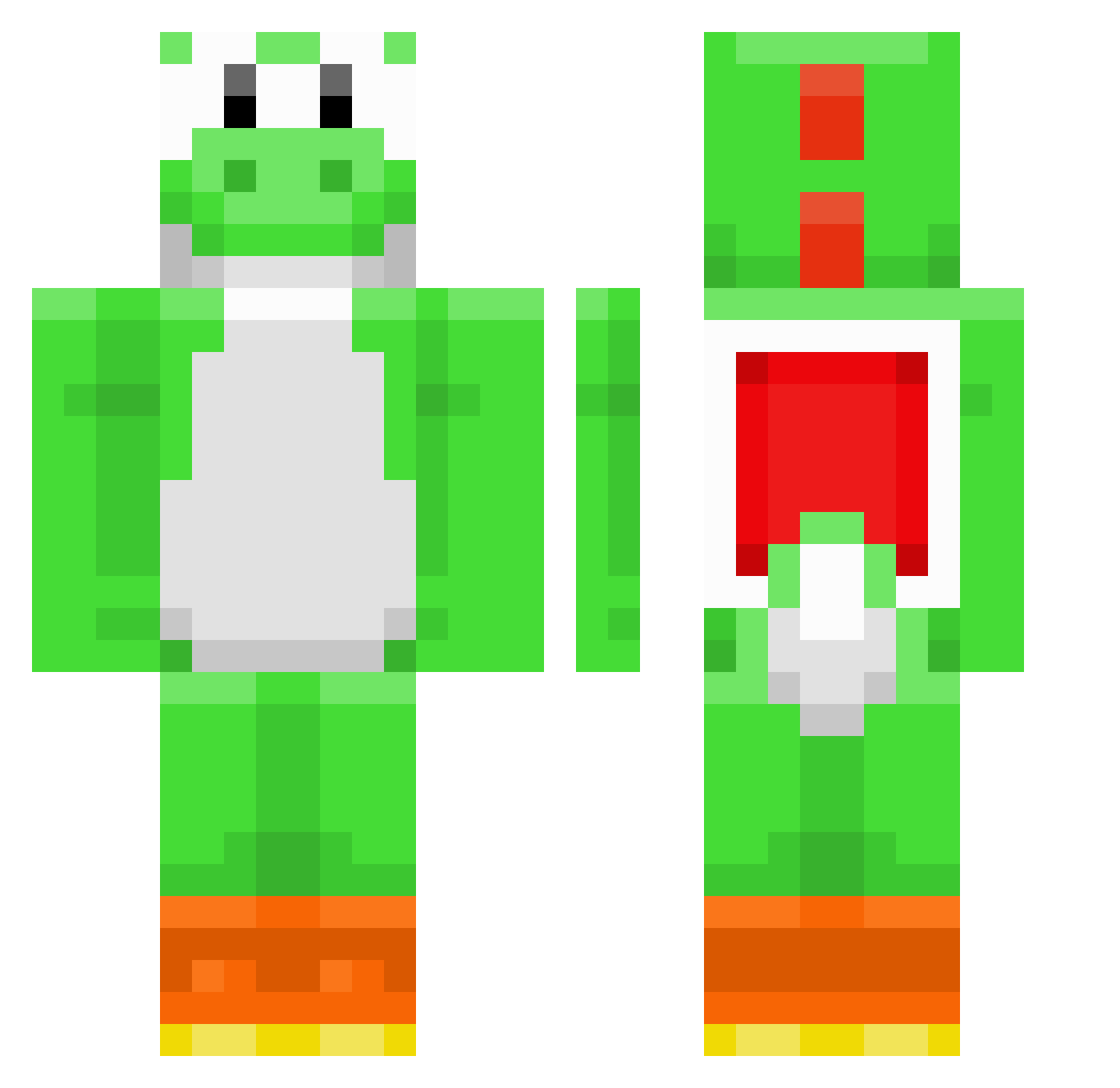 sofiascala Minecraft skin, front and back view
