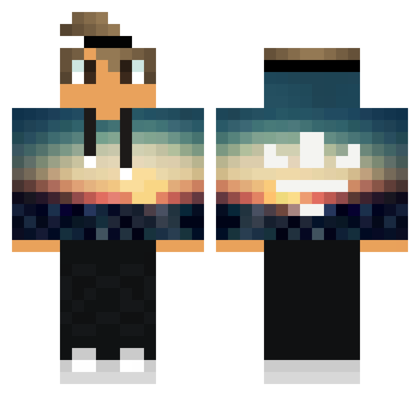ABaa_ Minecraft skin, front and back view