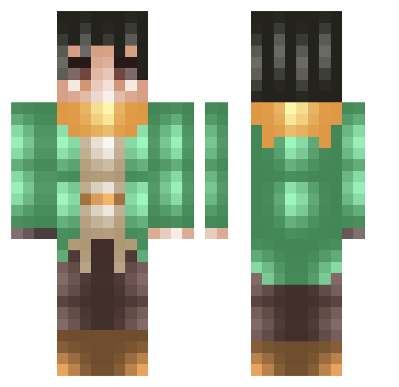 Xgamer107 Minecraft skin, front and back view