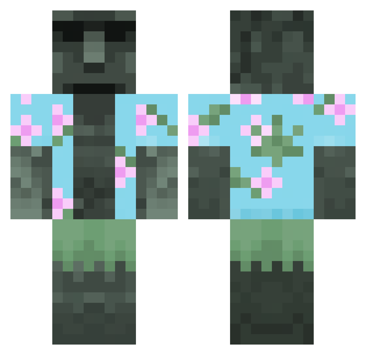 cpof Minecraft skin, front and back view