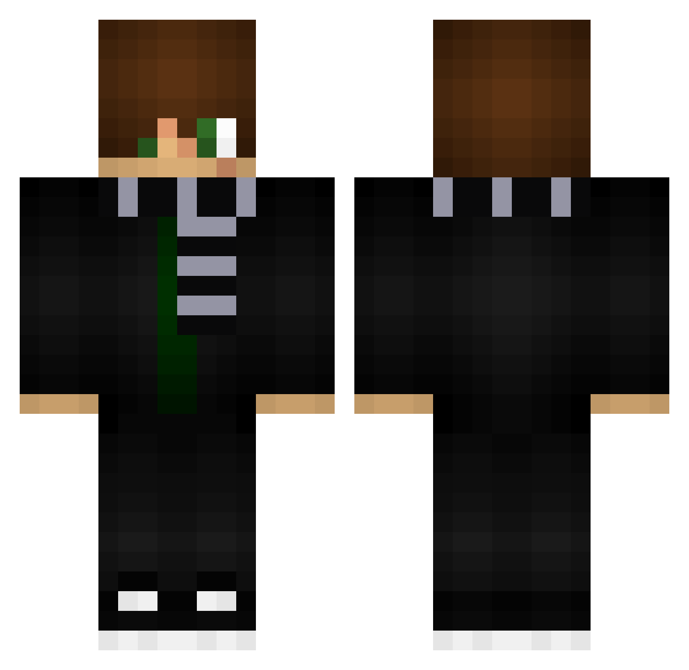 Stachu2308 Minecraft skin, front and back view