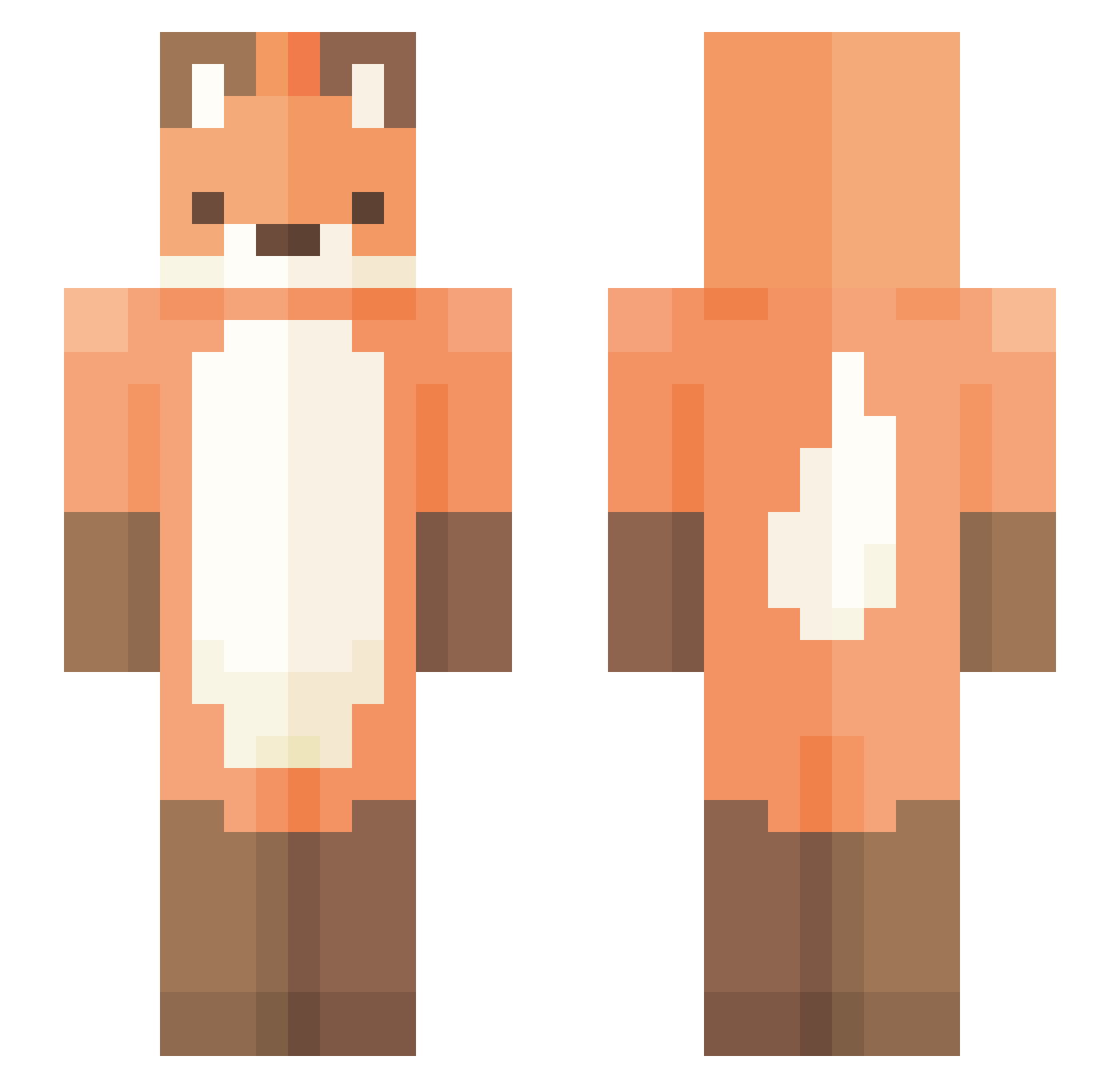 Lefty_Licious Minecraft skin, front and back view