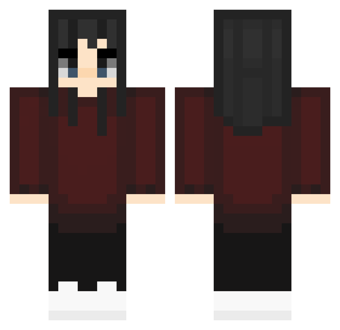 ToyotaTacoma2002 Minecraft skin, front and back view