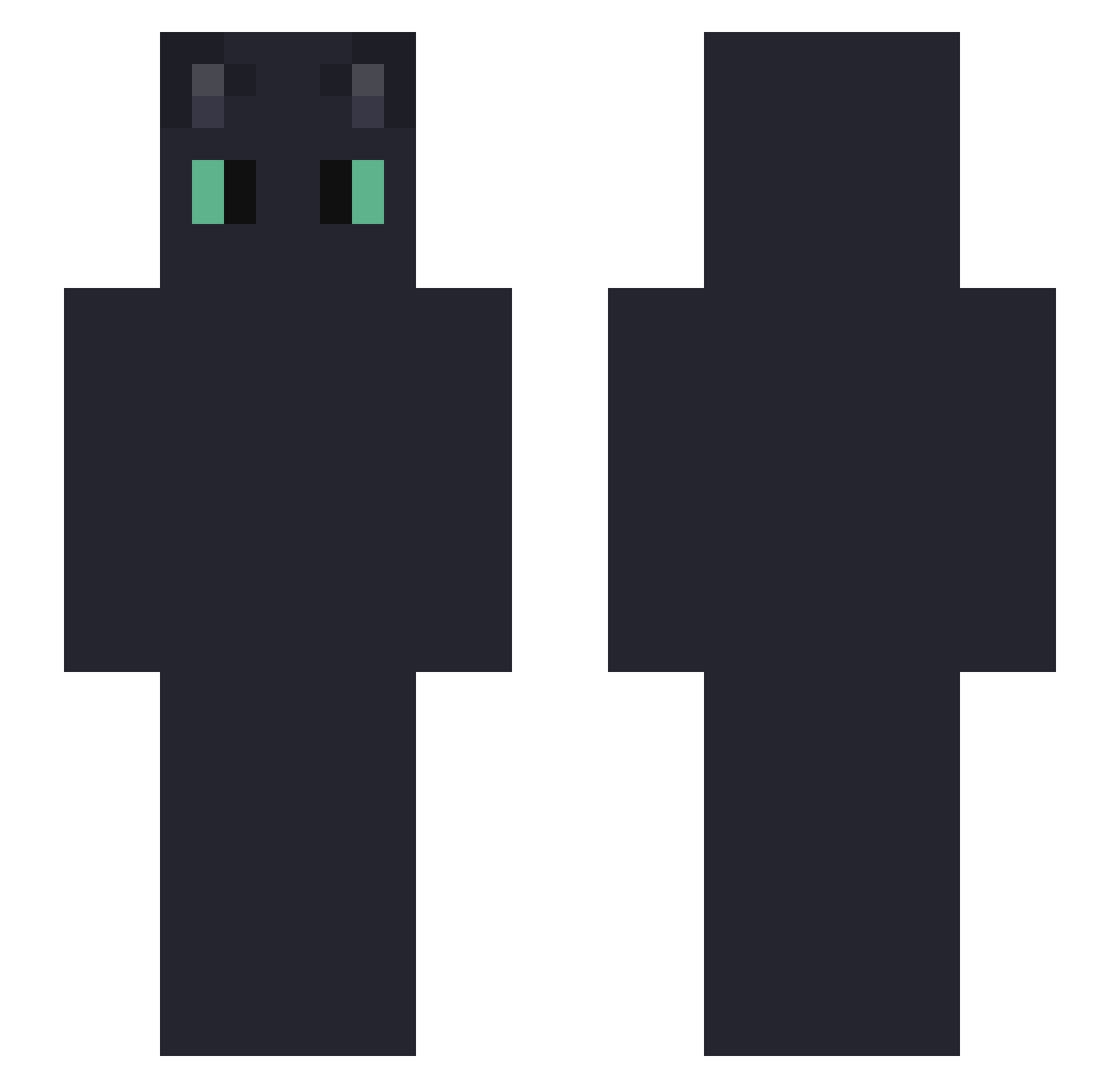 Tempetas Minecraft skin, front and back view