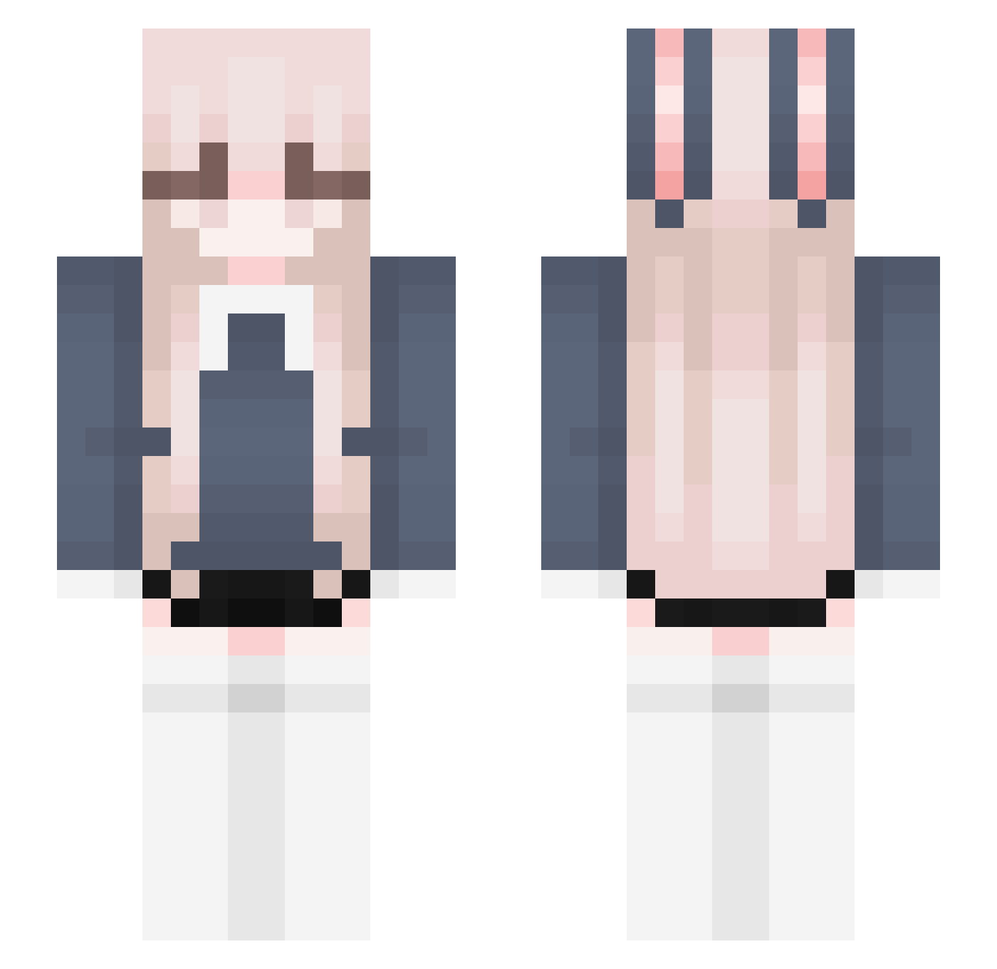 Wootsies Minecraft skin, front and back view