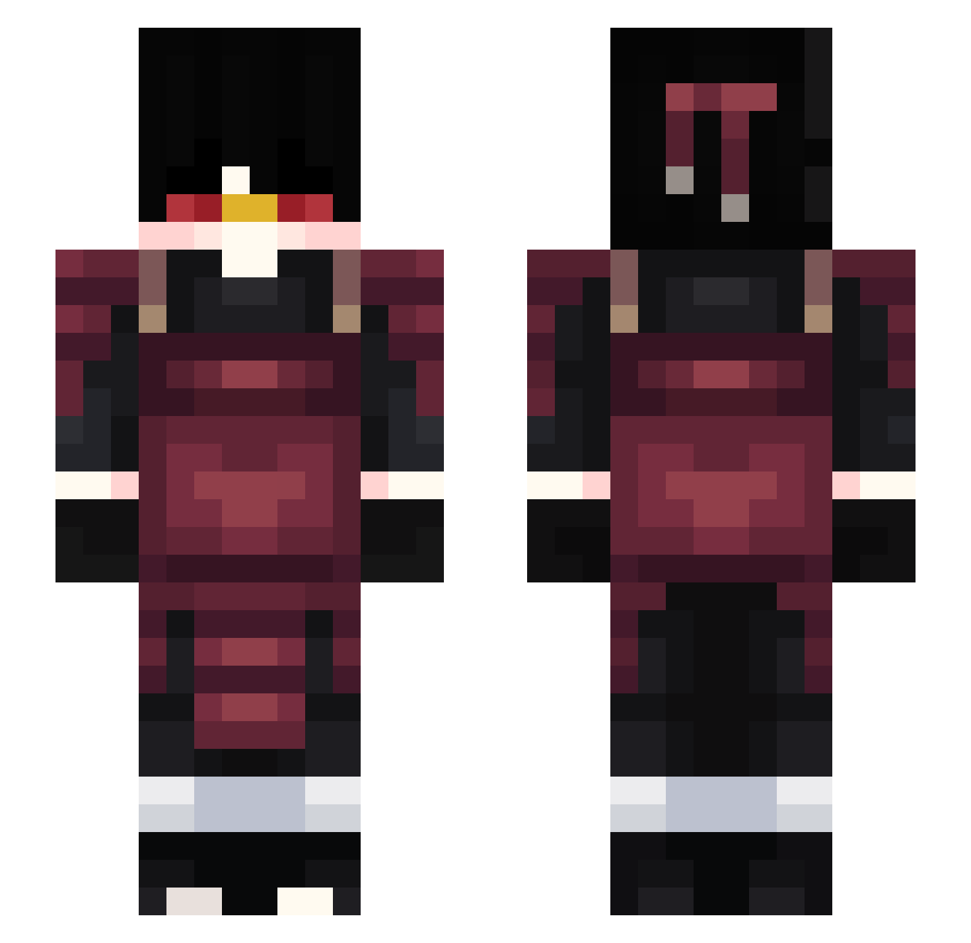 Stoojus Minecraft skin, front and back view