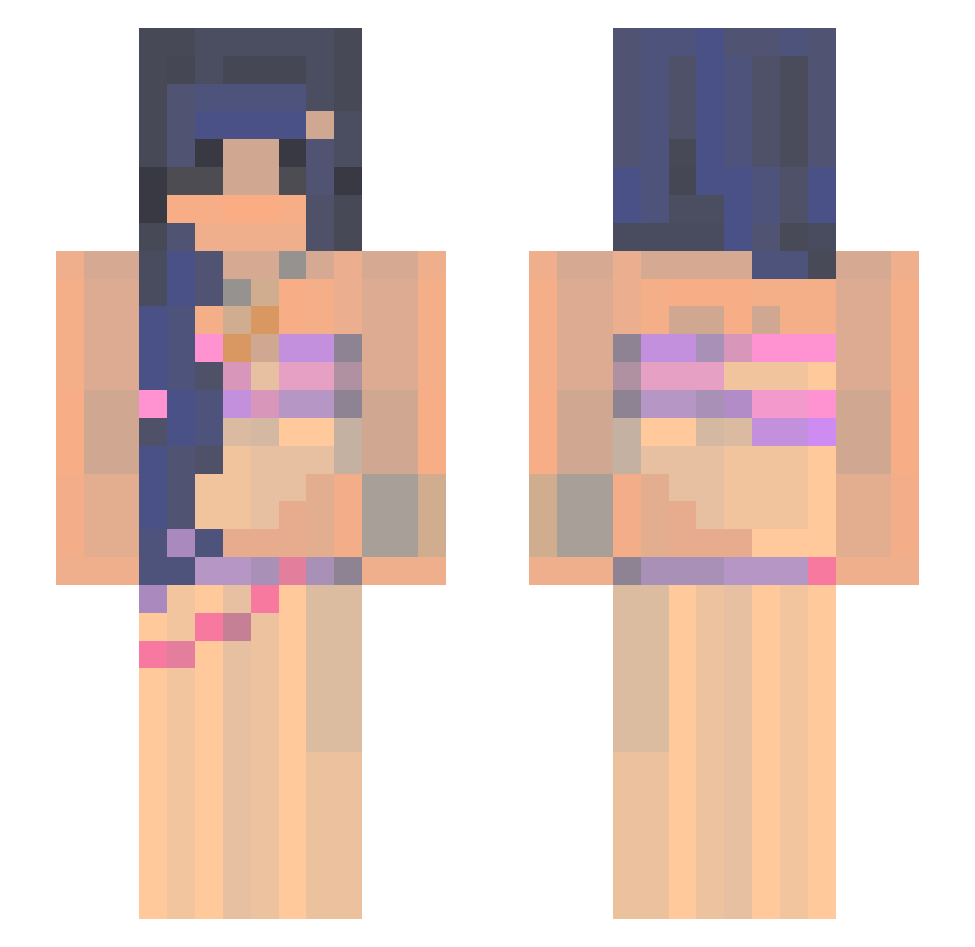Artsiysheep Minecraft skin, front and back view