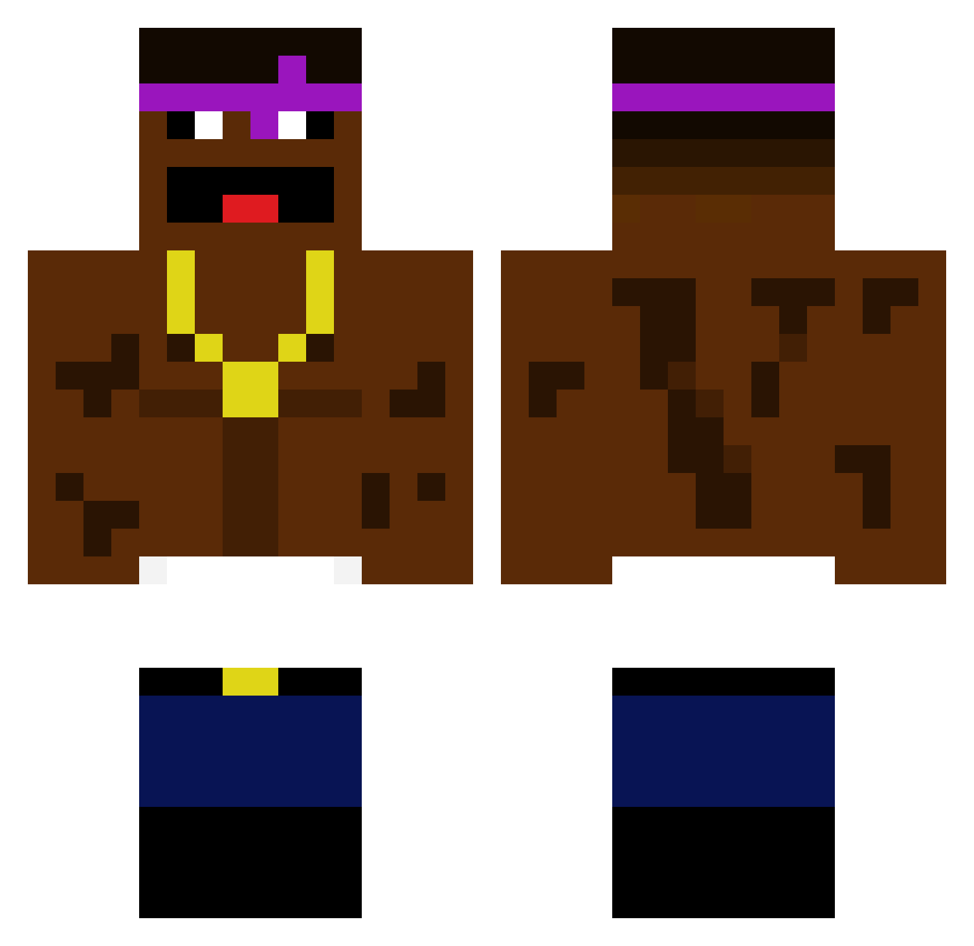 superSteak123 Minecraft skin, front and back view