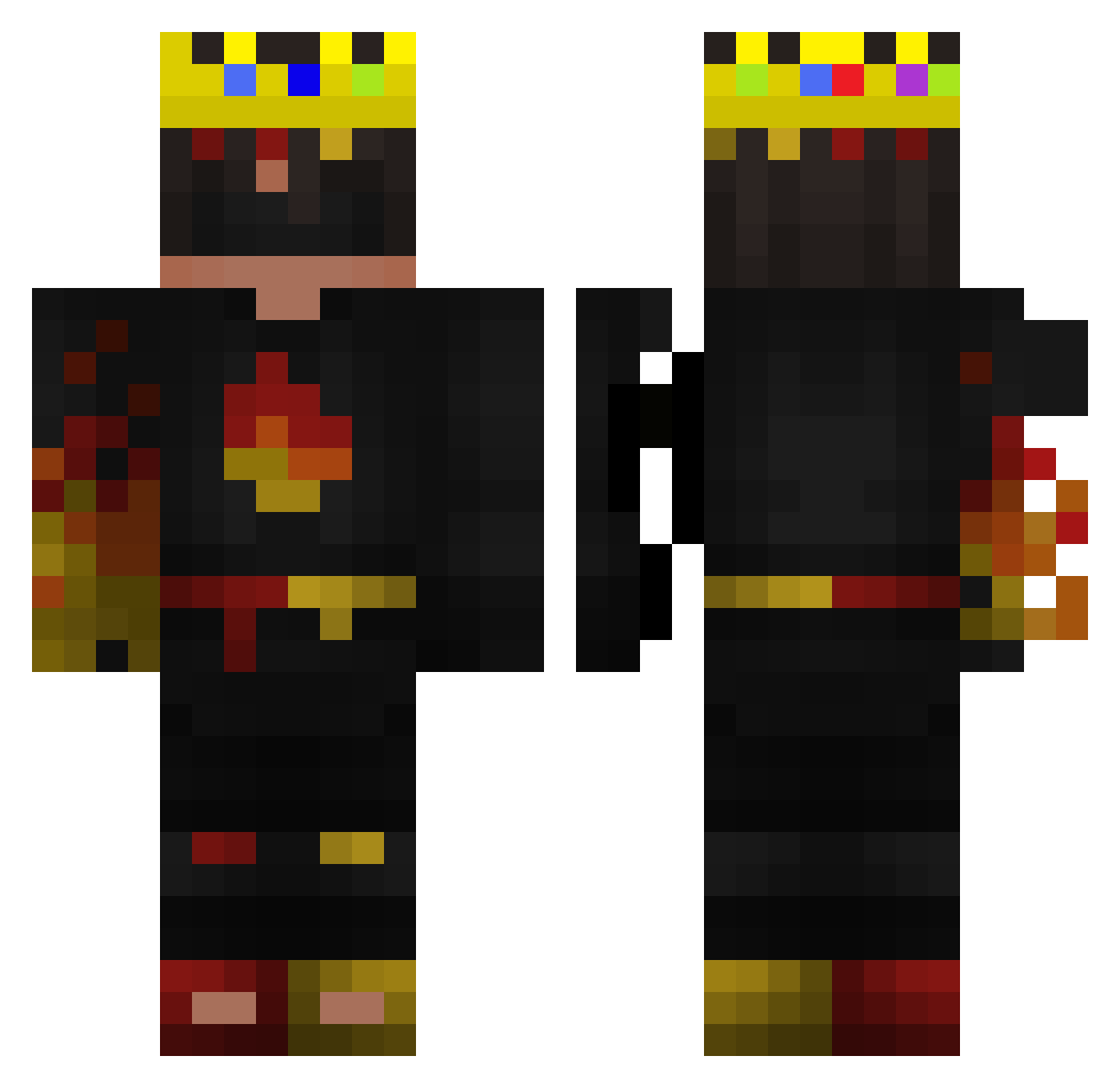 wojcieszqu Minecraft skin, front and back view