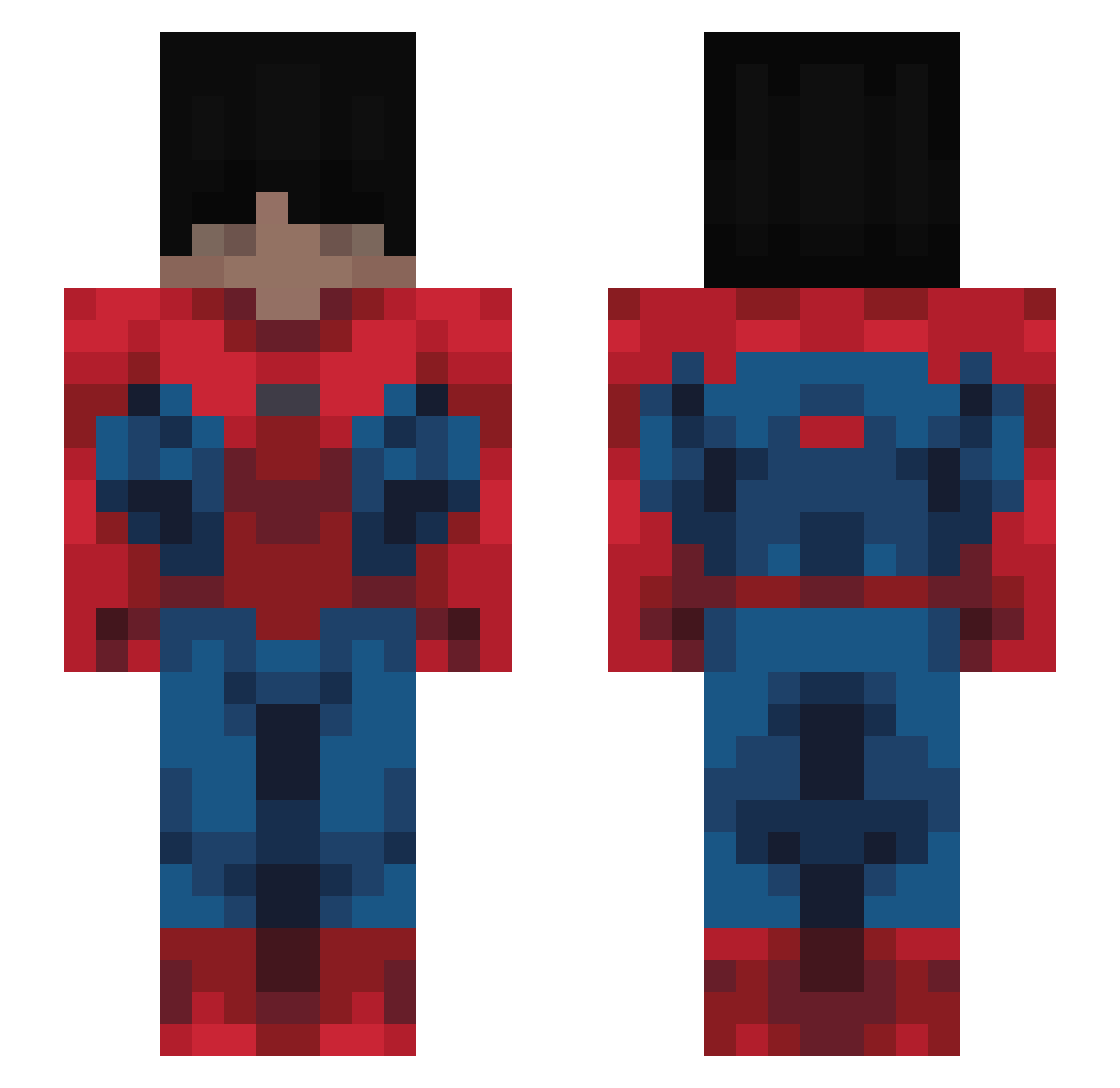 zKevw Minecraft skin, front and back view
