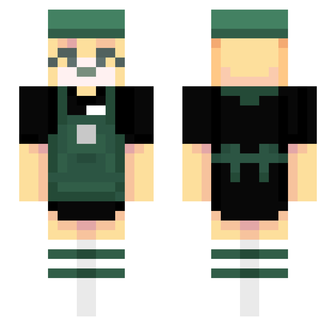 Coffe Minecraft skin, front and back view