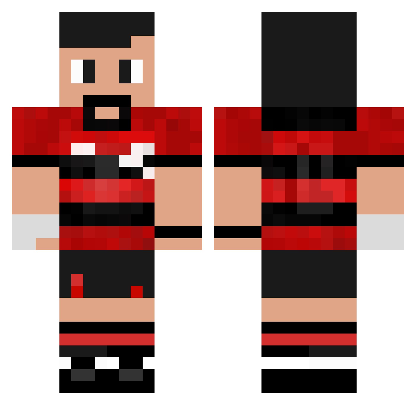 Bombagames007 Minecraft skin, front and back view