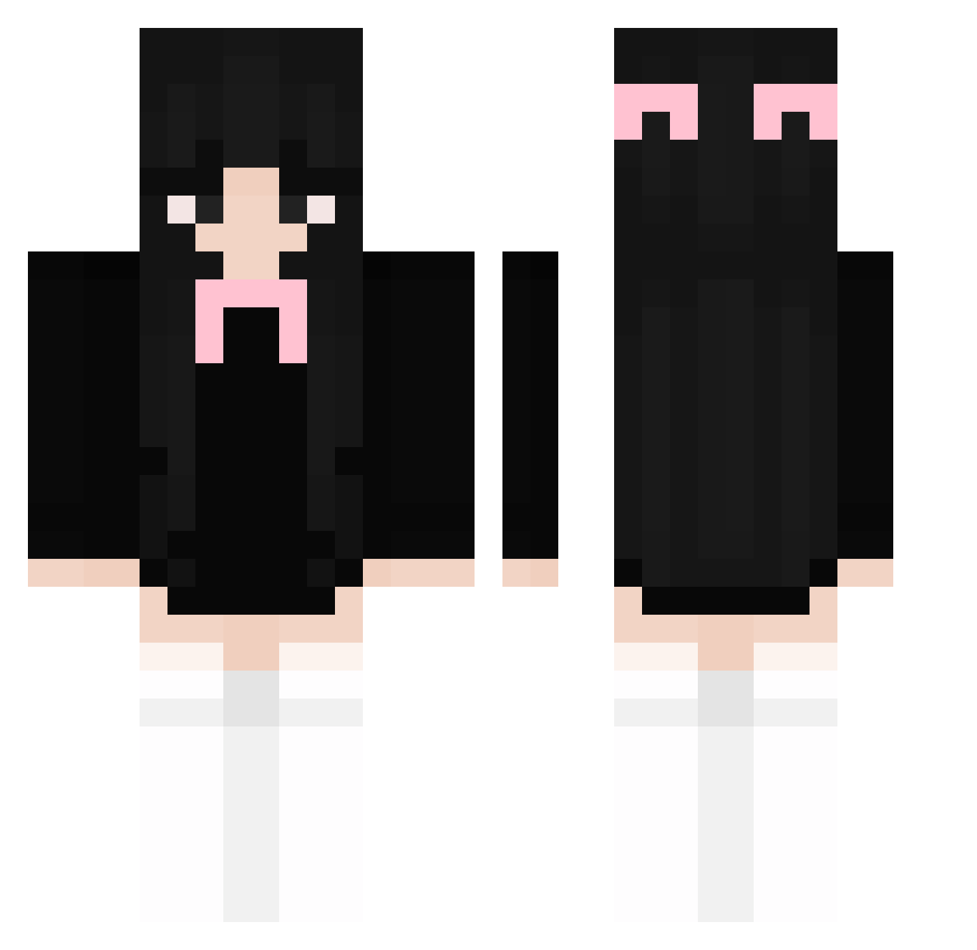 wexrO2 Minecraft skin, front and back view